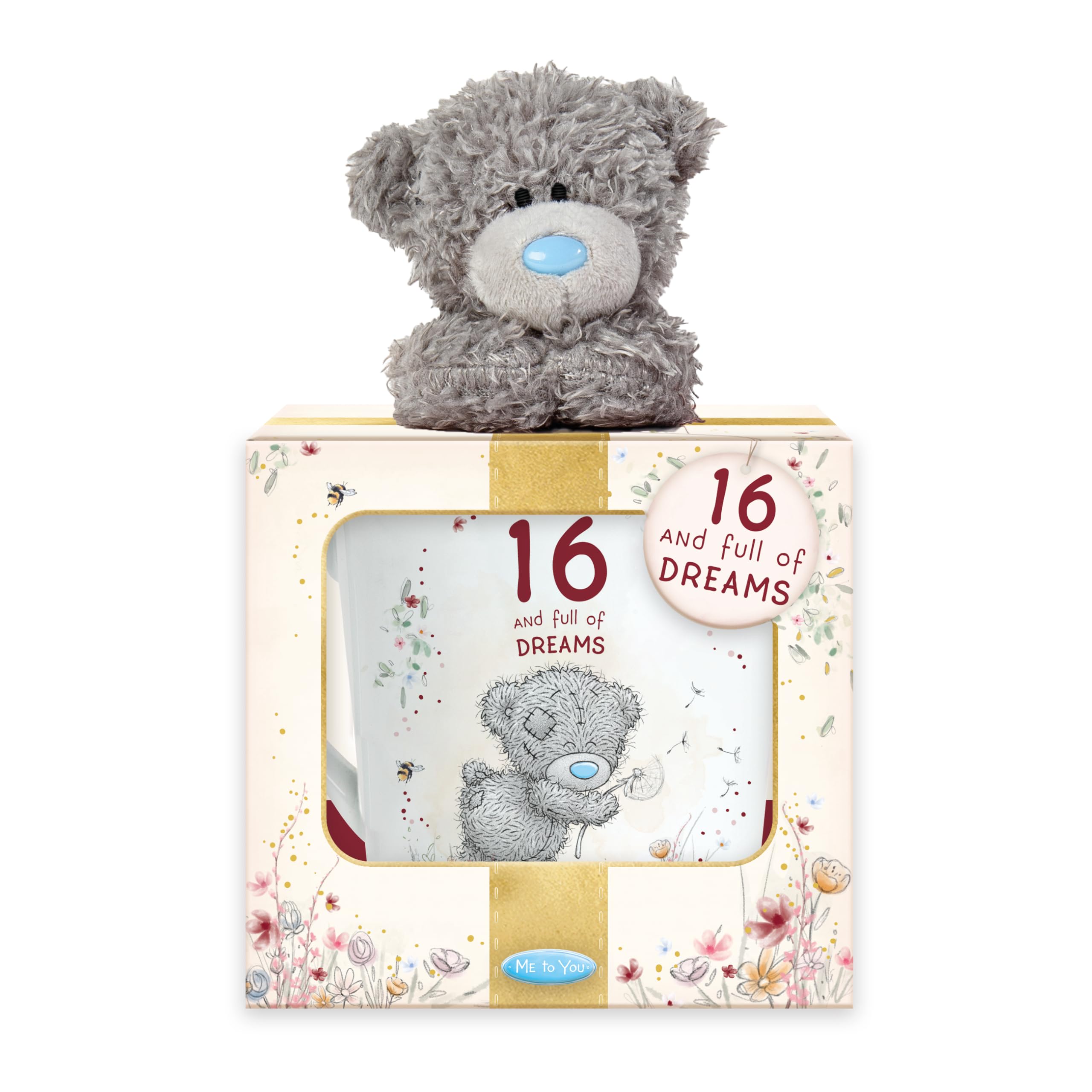Me To You Bear Tatty Teddy 16th Birthday Mug and Plush Gift Set | Porcelain & Plush | Light Blue 1