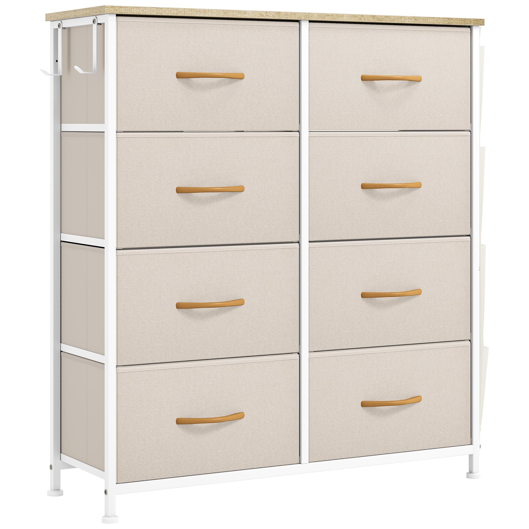 YITAHOME Fabric Chest of Drawers - 8 Drawers | Beige | 85.6W x 97.5H cm 4