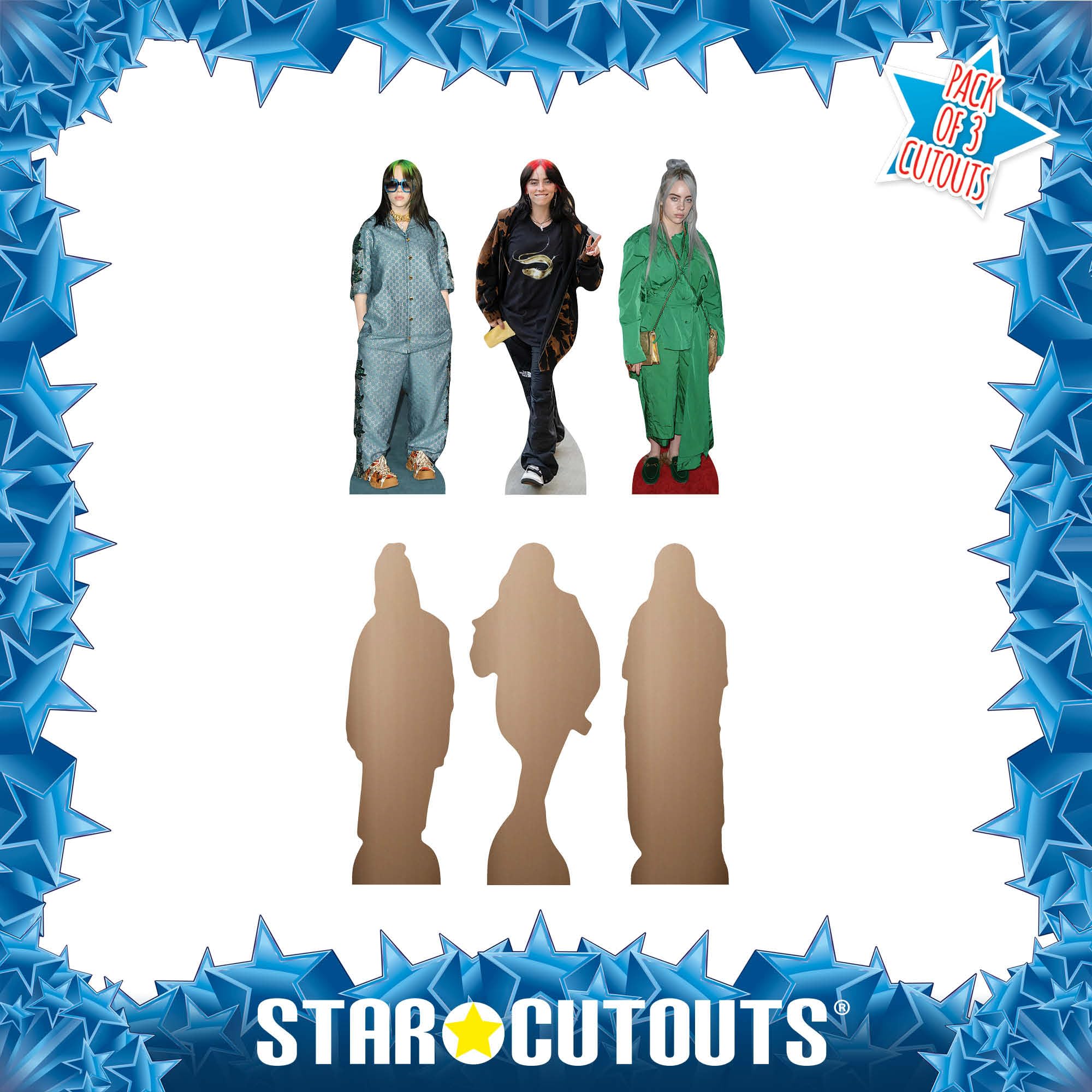 STAR CUTOUTS Billie Eilish Shelf Top Cardboard Cutout - 31cm | CS1395 6