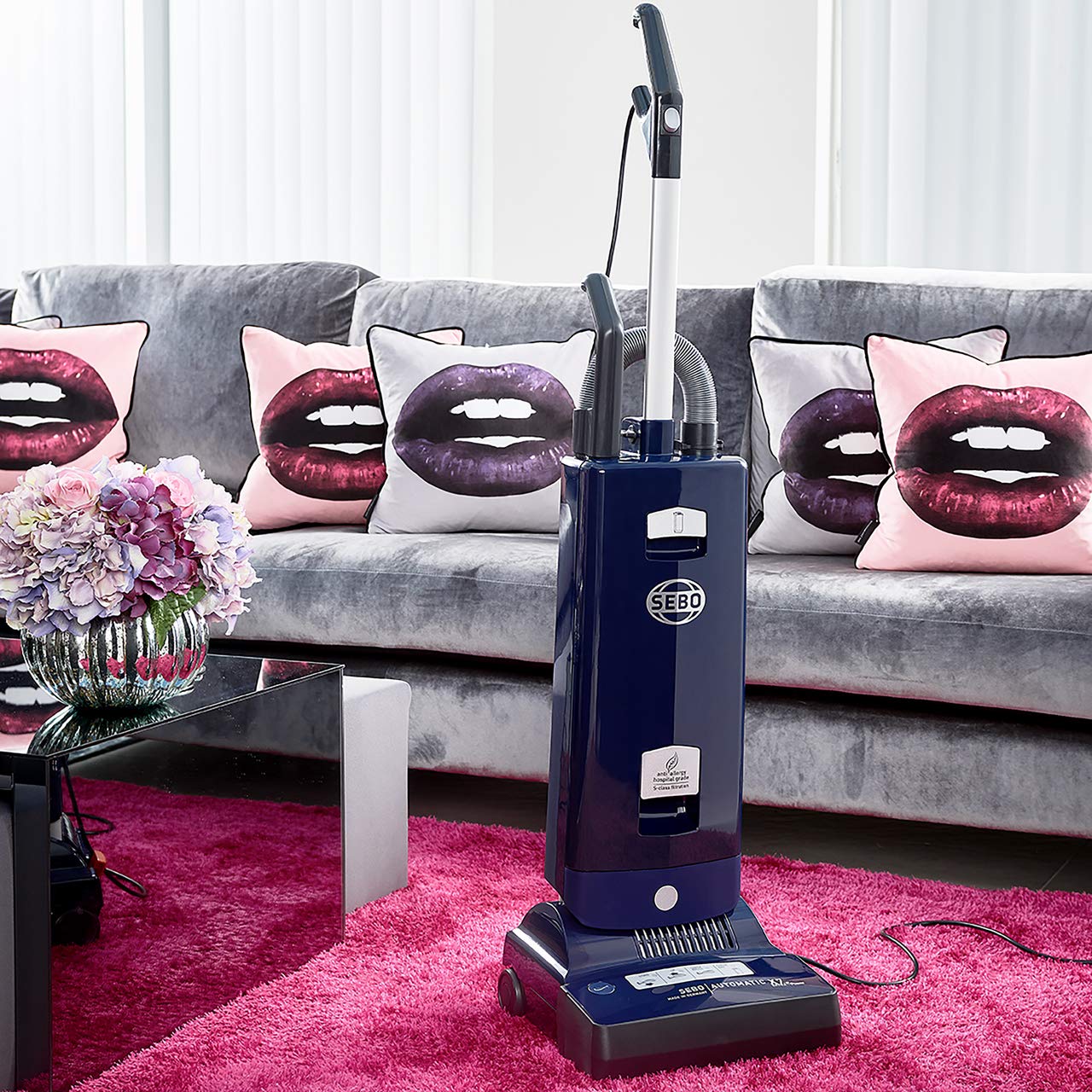 SEBO Automatic X7 Extra ePower Upright Bagged Vacuum Cleaner - 890W Motor | 5.3L Capacity | Dark Blue/Silver 3