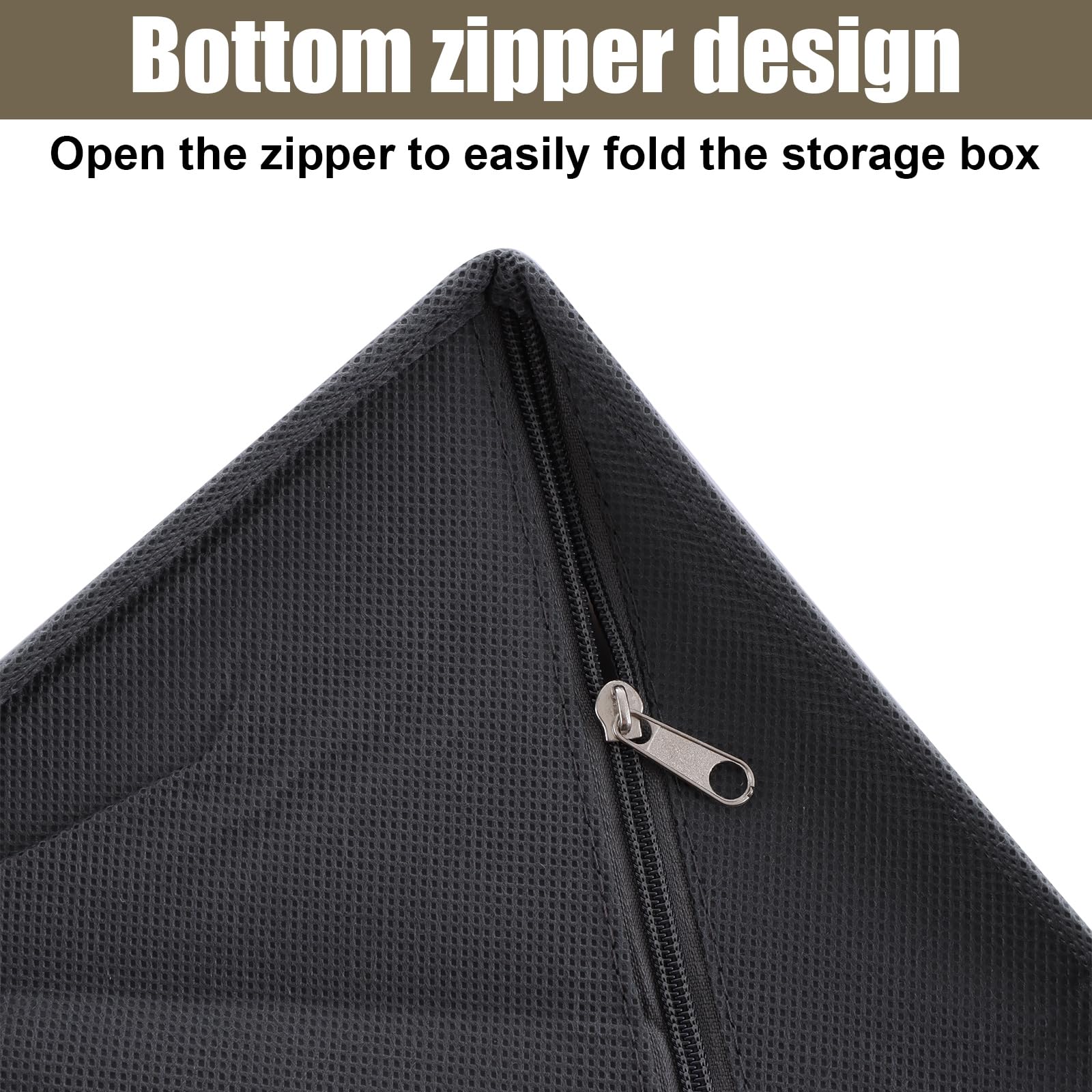 ASelected 6 Pcs Drawer Organisers - Foldable Grey Storage for Wardrobe & Drawers | 12cm Height 5
