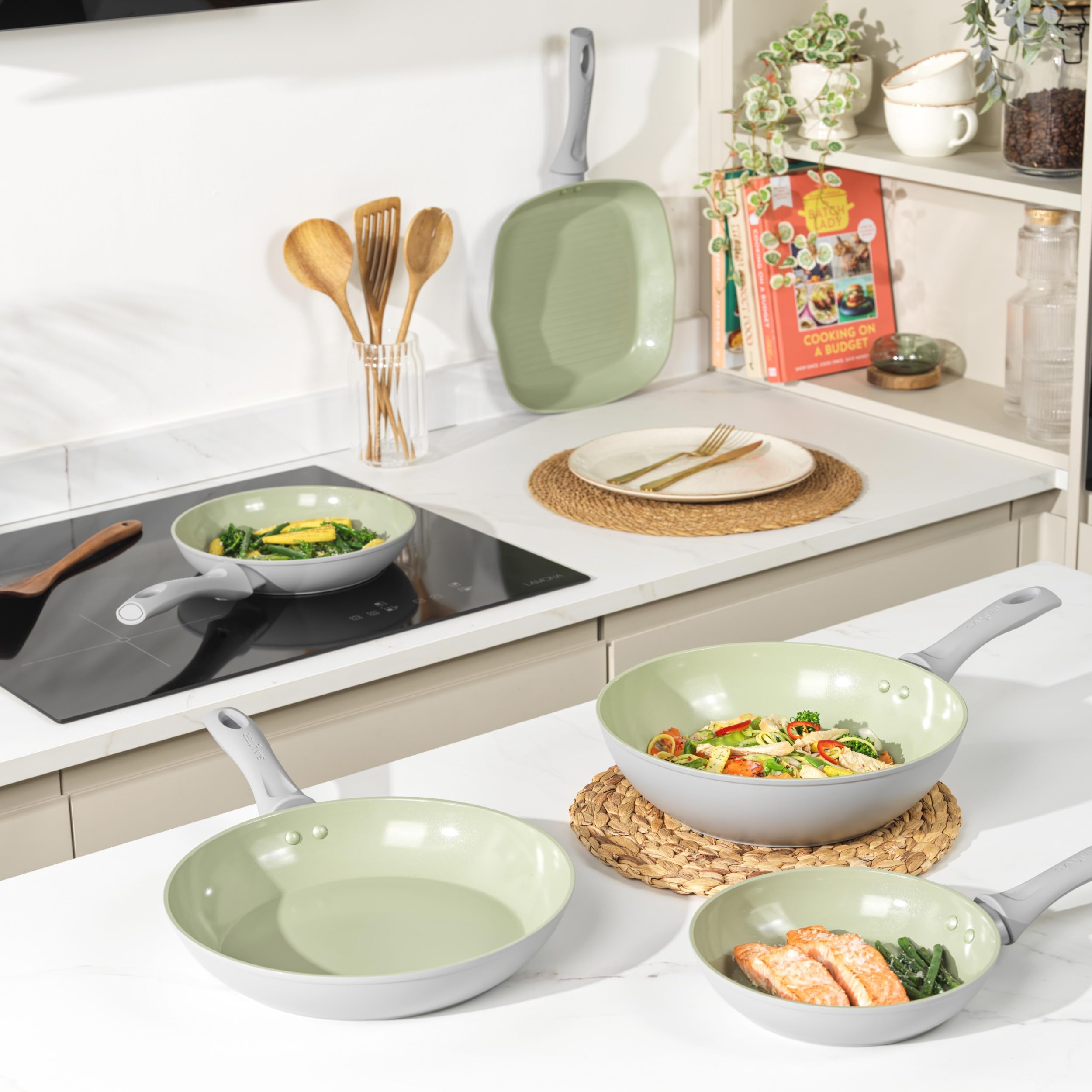 Salter Earth BW09277SA 24cm Frying Pan - Healthy Ceramic Non-Stick | Forged Aluminium | Induction Compatible 3