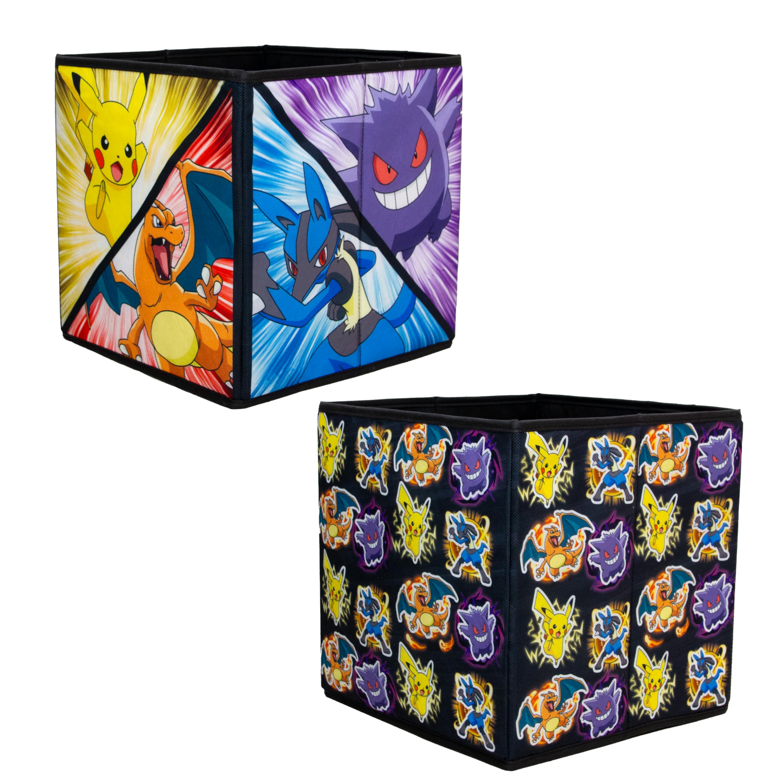 Pokémon Officially Licensed Storage Boxes - Set of 2 Foldable Toy Cubes | 30cm x 30cm x 30cm 3