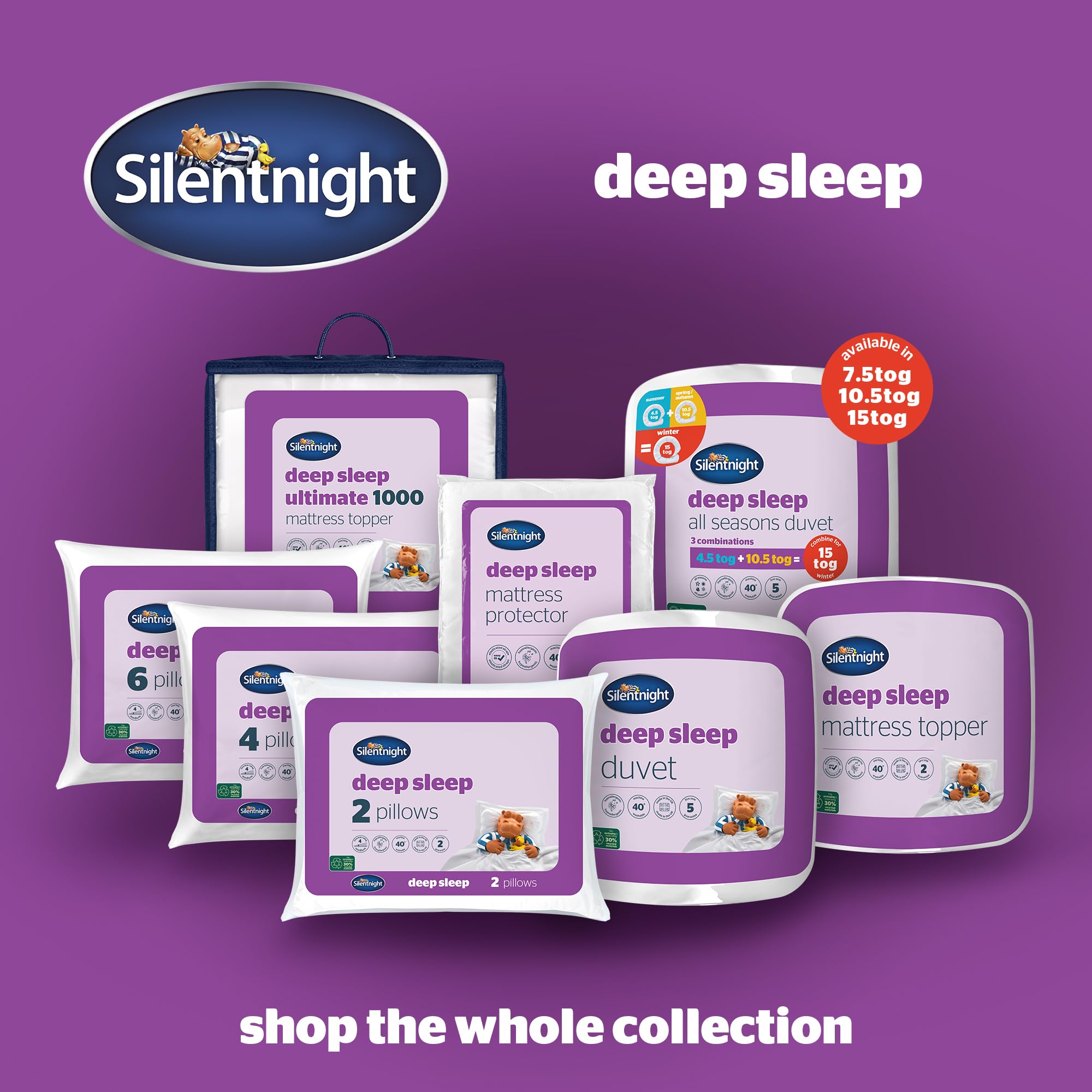 Silentnight Deep Sleep Quilted Mattress Protector - King Size, White | Hypoallergenic 7