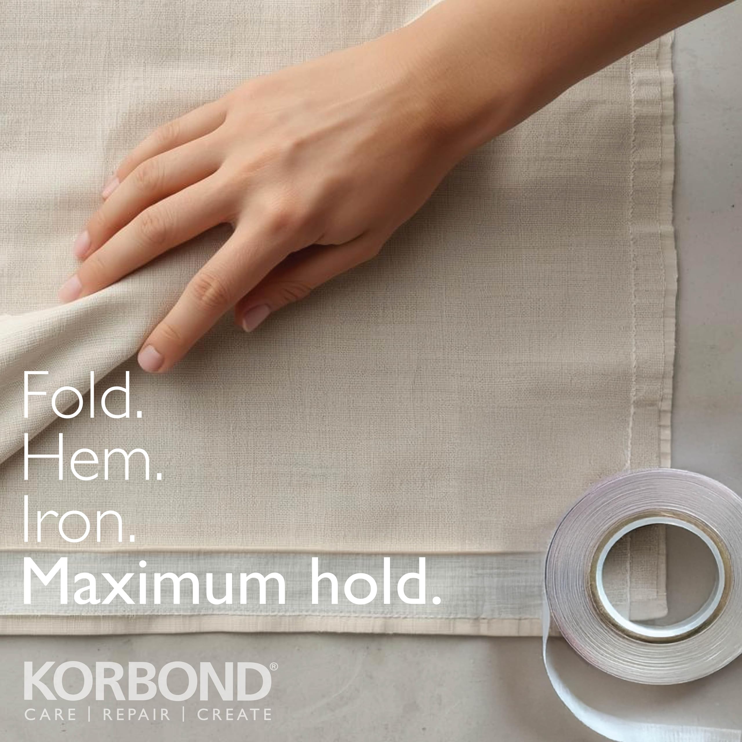 KORBOND Strongest Hemming Tape - 72 GSM Strength | 30m x 2cm | Invisible & Washable 4