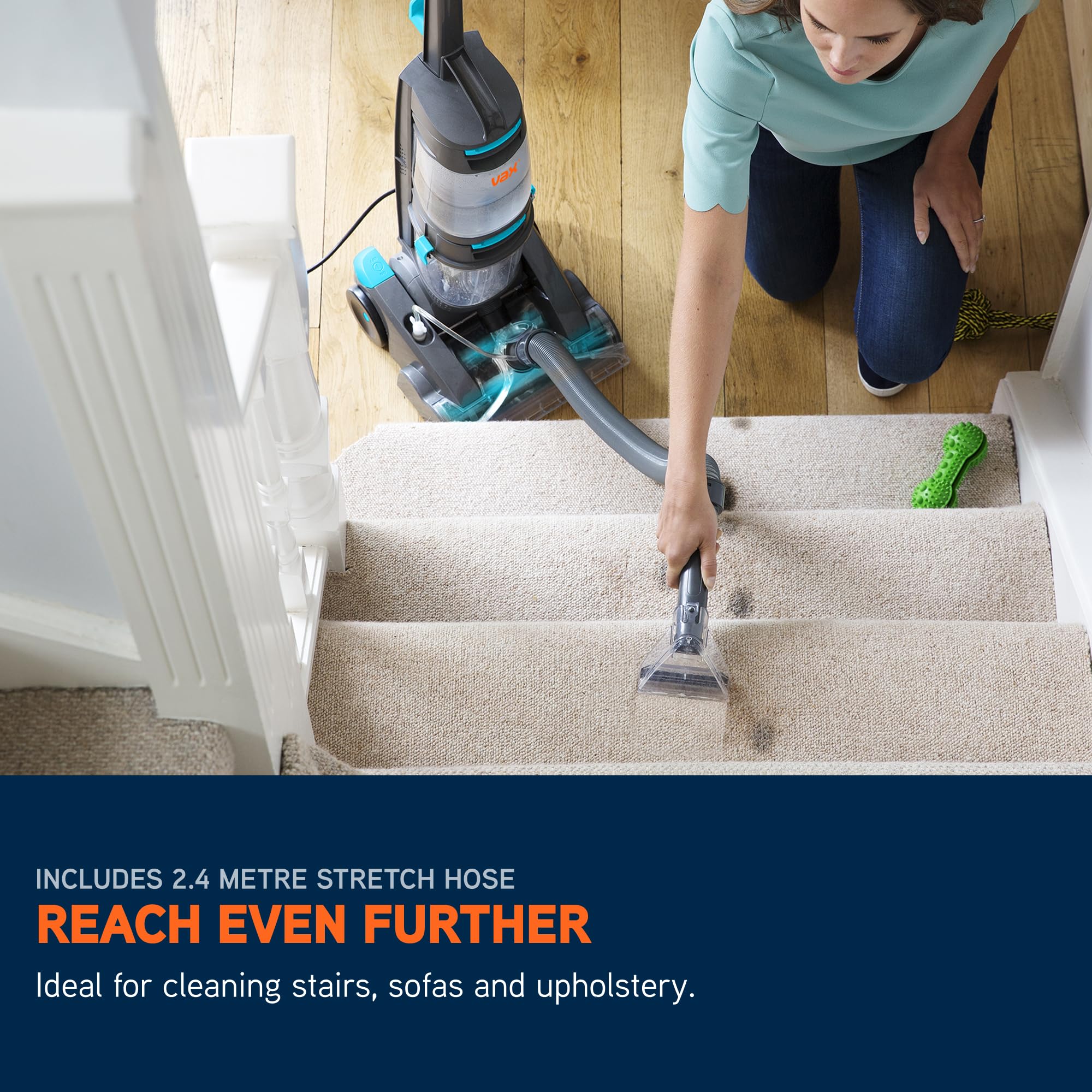 Vax Dual Power Pet Advance Carpet Cleaner - Dual Rotating Brushbars | Twin Tank Technology | 2.4m Hose 4