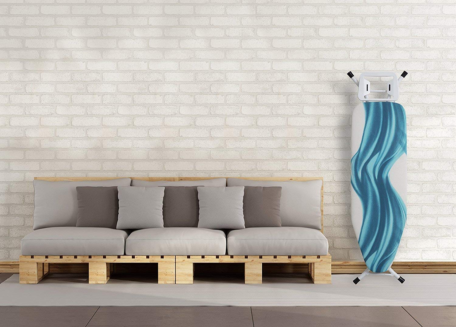 Mabel Home Adjustable Height Deluxe 4-Leg Ironing Board with Extra Cotton Cover | 52"x13.5"
