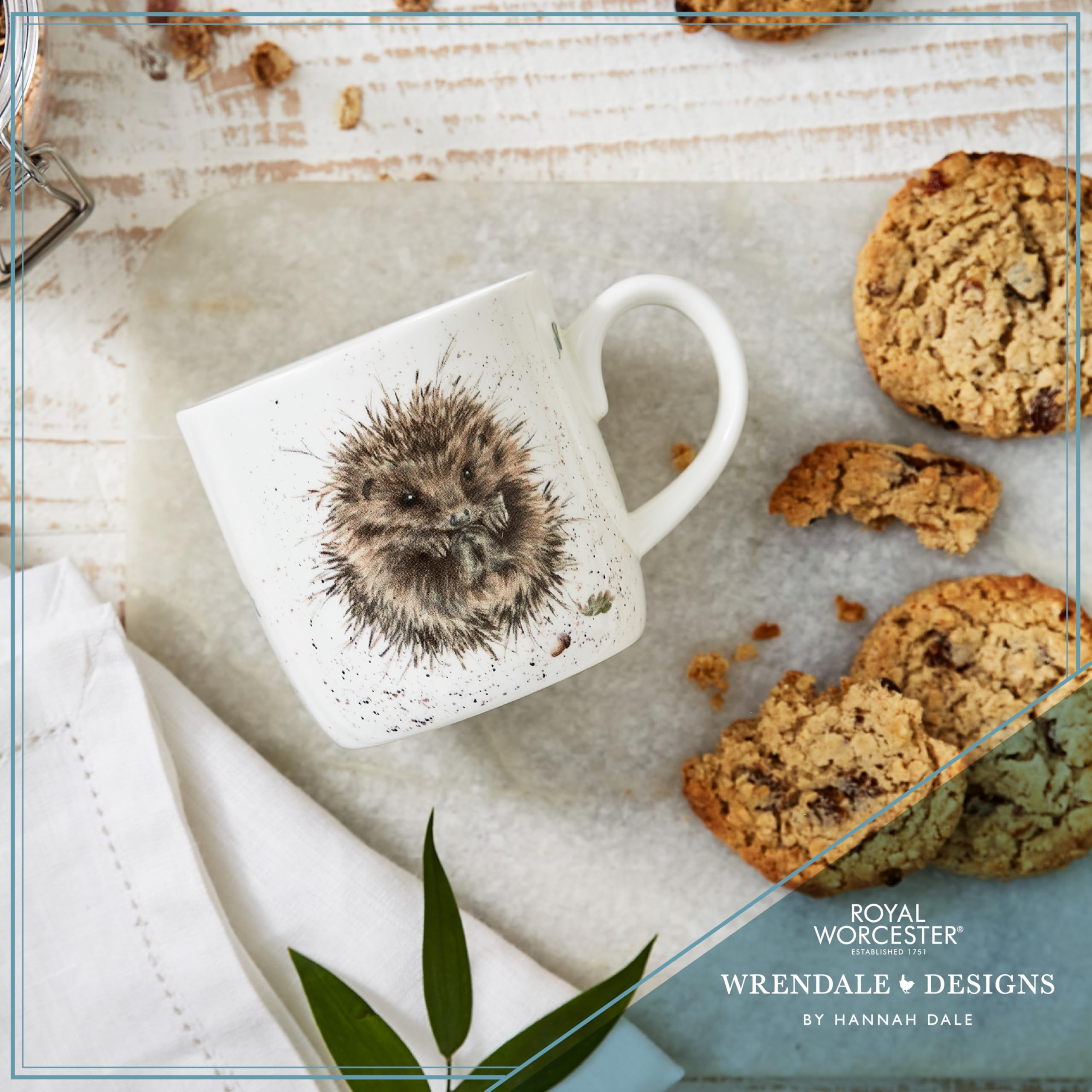 Royal Worcester Wrendale Designs Awakening Hedgehog Single Coffee Mug | Fine Bone China | 310ml 4