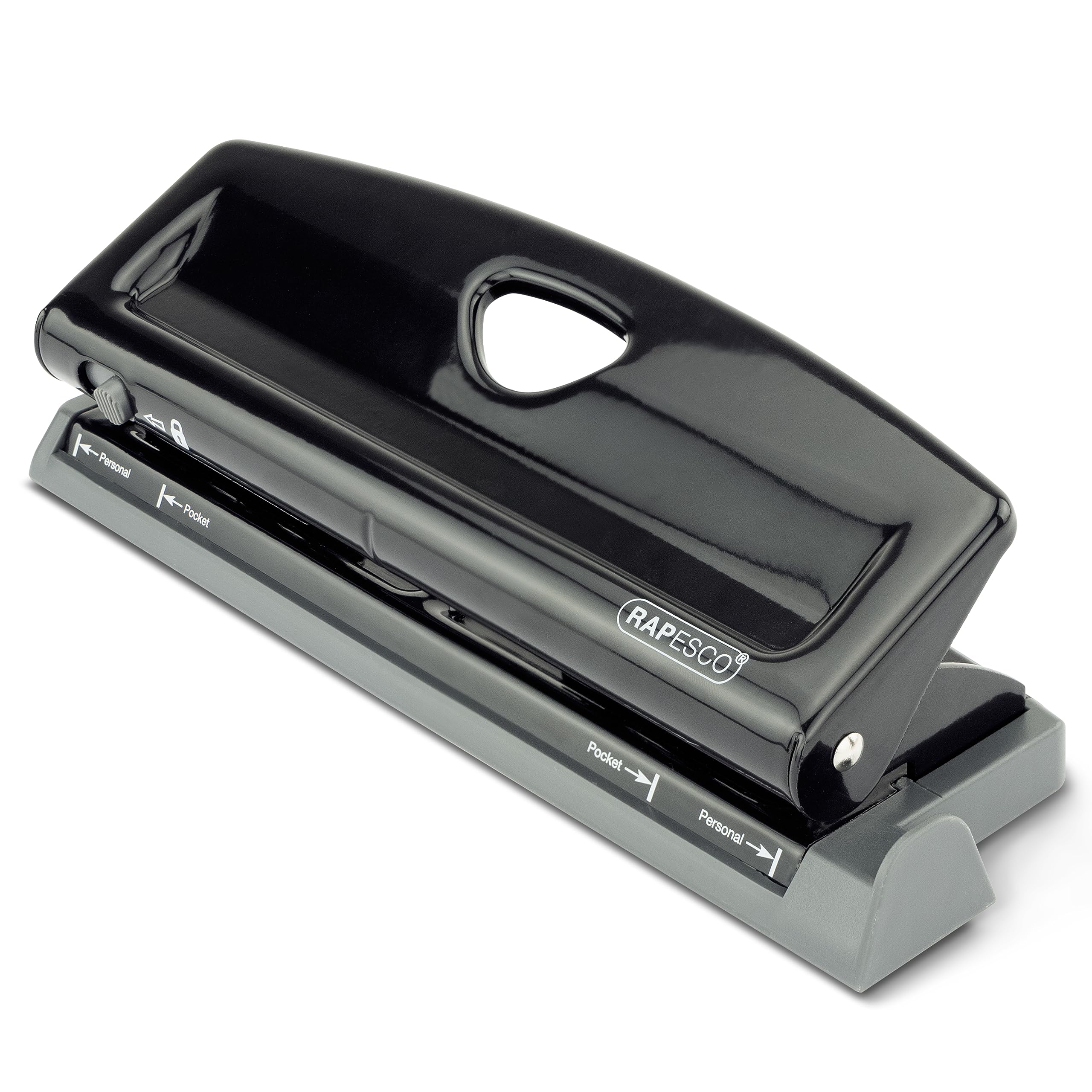 RAPESCO Adjustable 6-Hole Punch - 9 Sheet Capacity | Metal Construction | Black 1