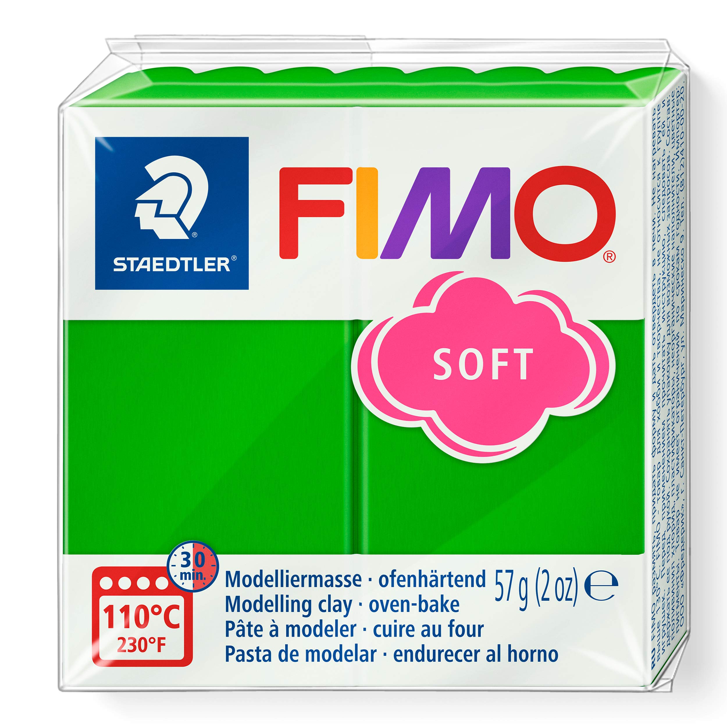 STAEDTLER FIMO Soft Oven Hardening Modelling Clay - 57 g | Tropical Green | 8020-53 ST 1