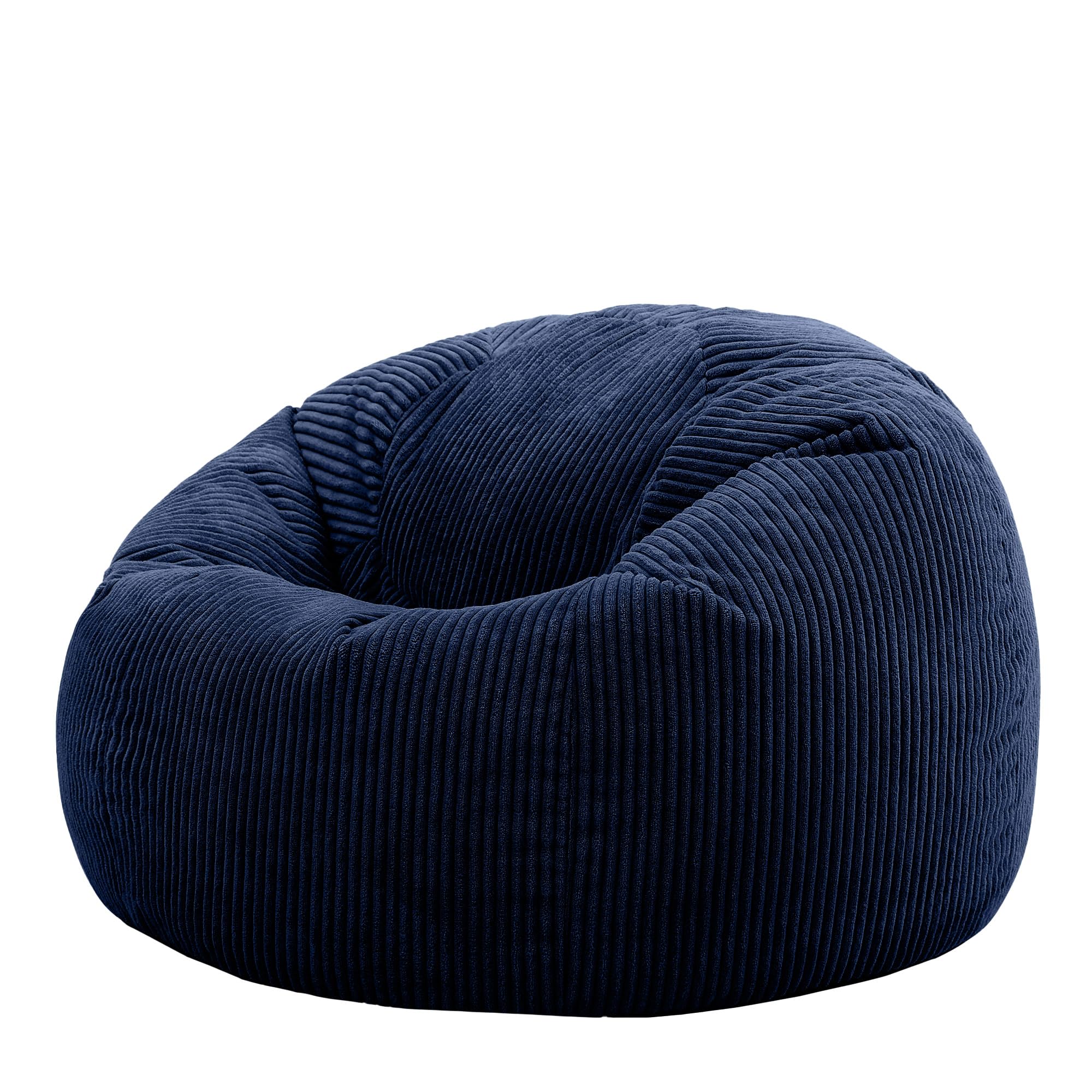 icon Kingston Cord Bean Bag - Large Adult Size, Navy Blue, Pre-Filled | Corduroy 1