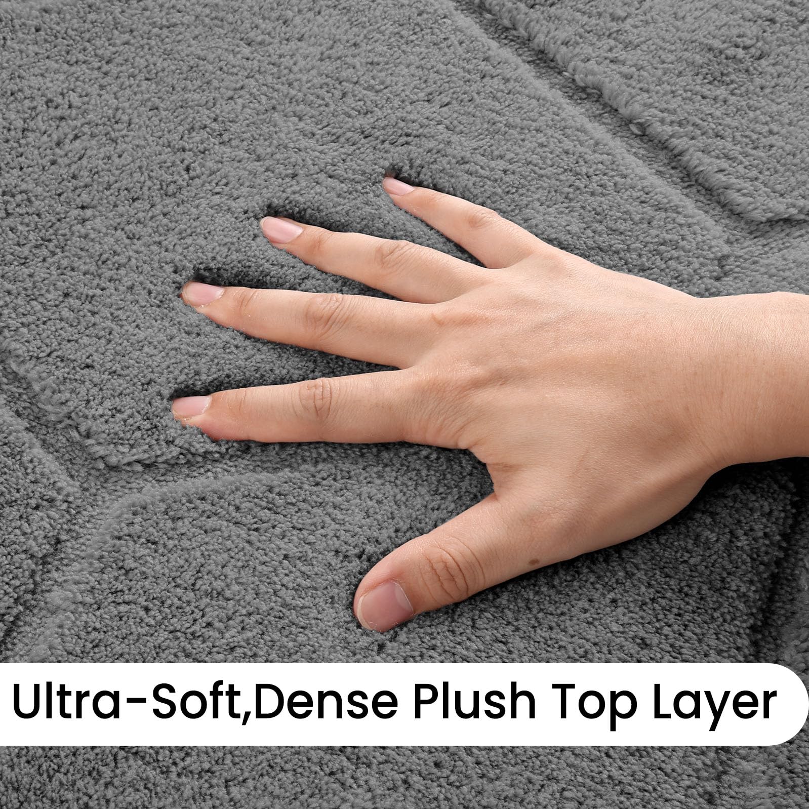 Sour Lemon Area Rug - Super Soft Coral Fleece | 160 x 230 cm | Dark Gray 2