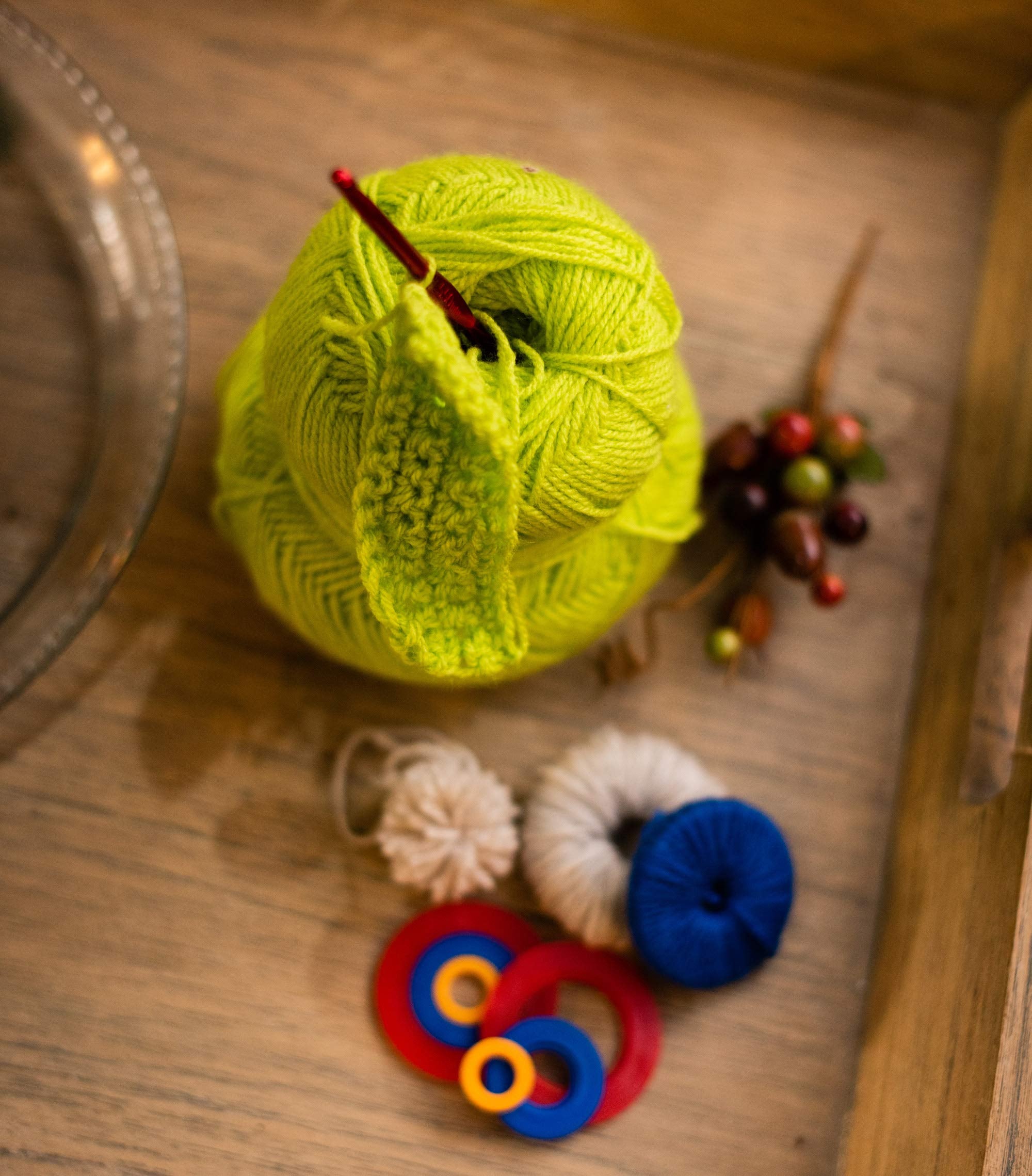 KORBOND DK Bright Green Yarn - 100g Acrylic Wool | Double Knit | Hypoallergenic | 290m 4