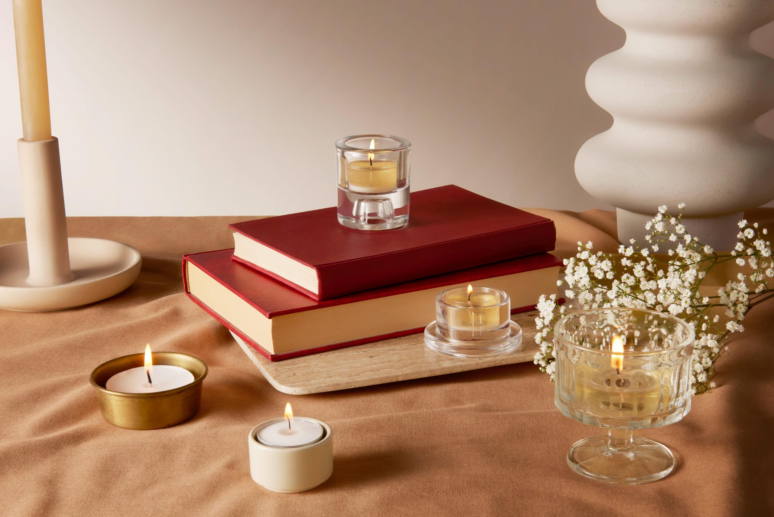 BOLSIUS Scented Tealights - Lavender Fragrance | 30 Pack | 3.5 Hour Burn Time