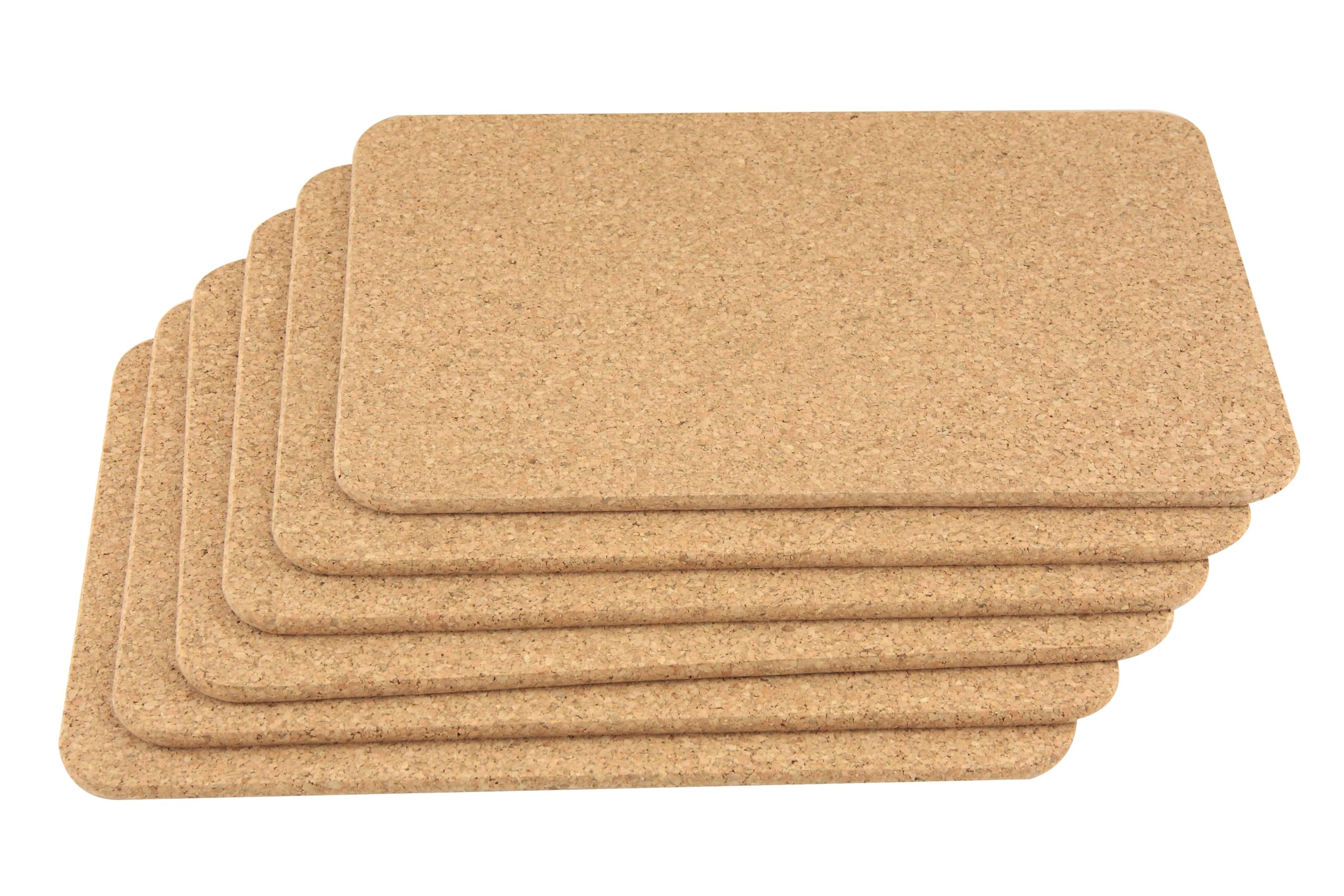 apollo THE HOUSEWARES BRAND 1561 Cork Placemat Set - Heat Resistant | Set of 6 | Multi-Colour 1