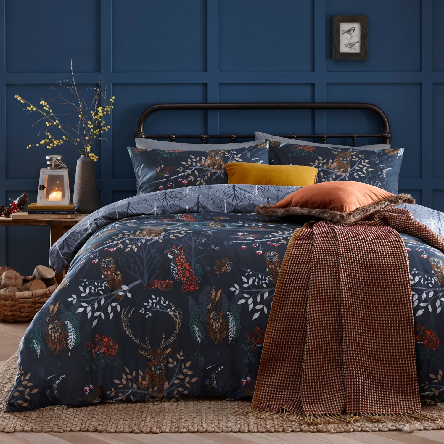 furn. Forest Fauna Reversible Duvet Cover Set | King Size | Polycotton Blend 5