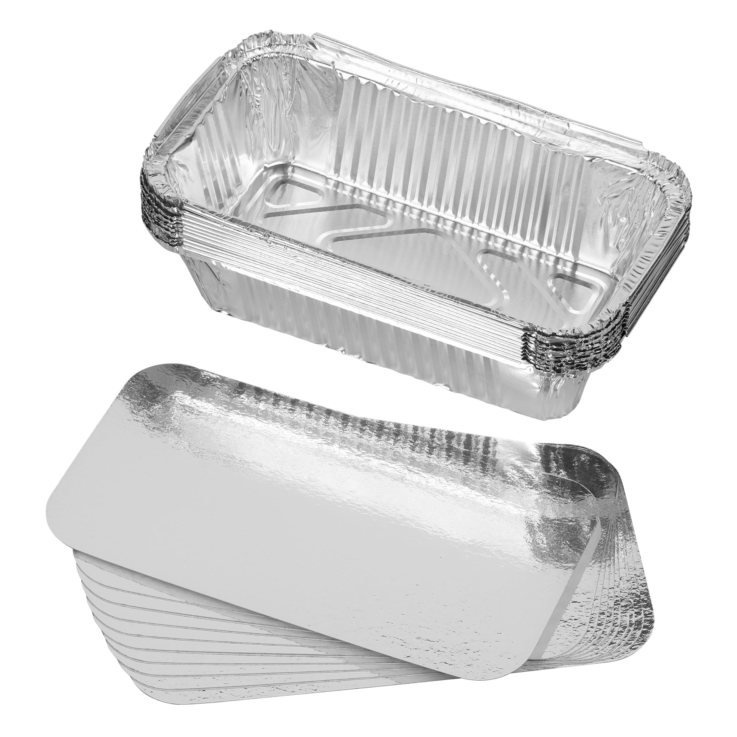 Tala Heavy Duty Foil Containers with Lids | 10 Pack | Rectangular | 20cm x 11cm x 5.5cm 3
