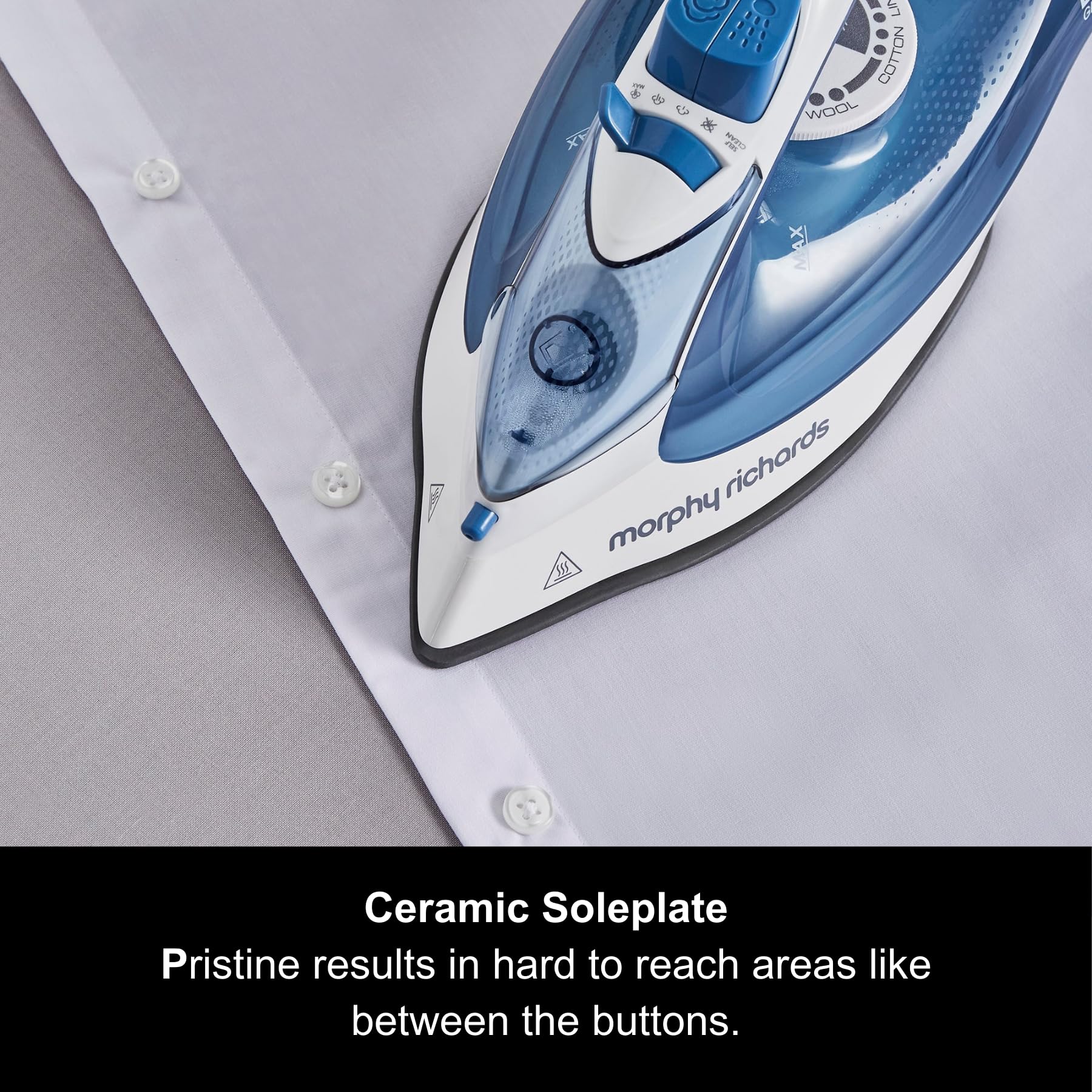 Morphy Richards LightGlide Steam Iron - 2200W Power | 100g Steam Boost | Ceramic Soleplate 3