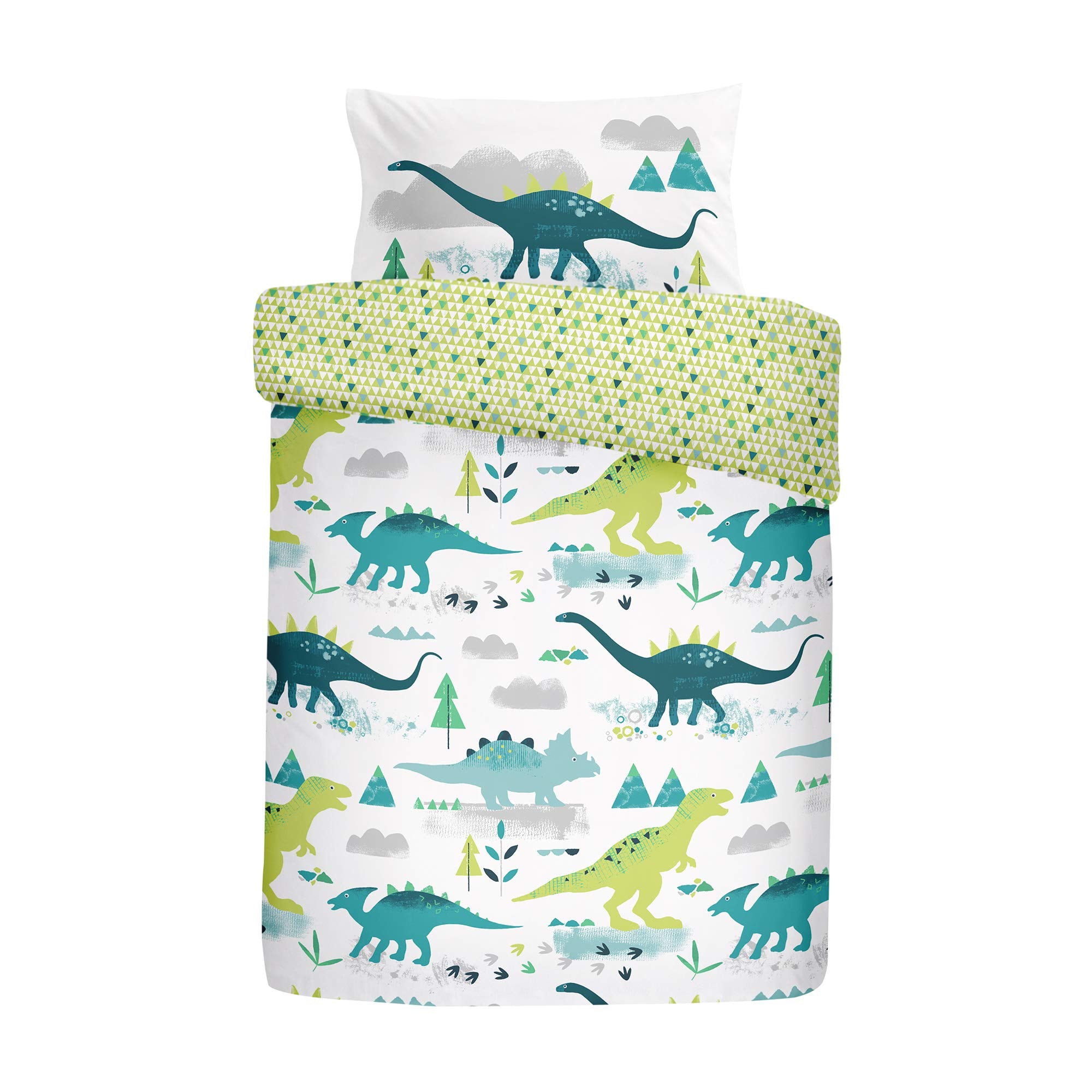 Bedlam Glow-in-the-Dark Dinosaur Duvet Cover Set - UK Double Size | 3 Pieces 4
