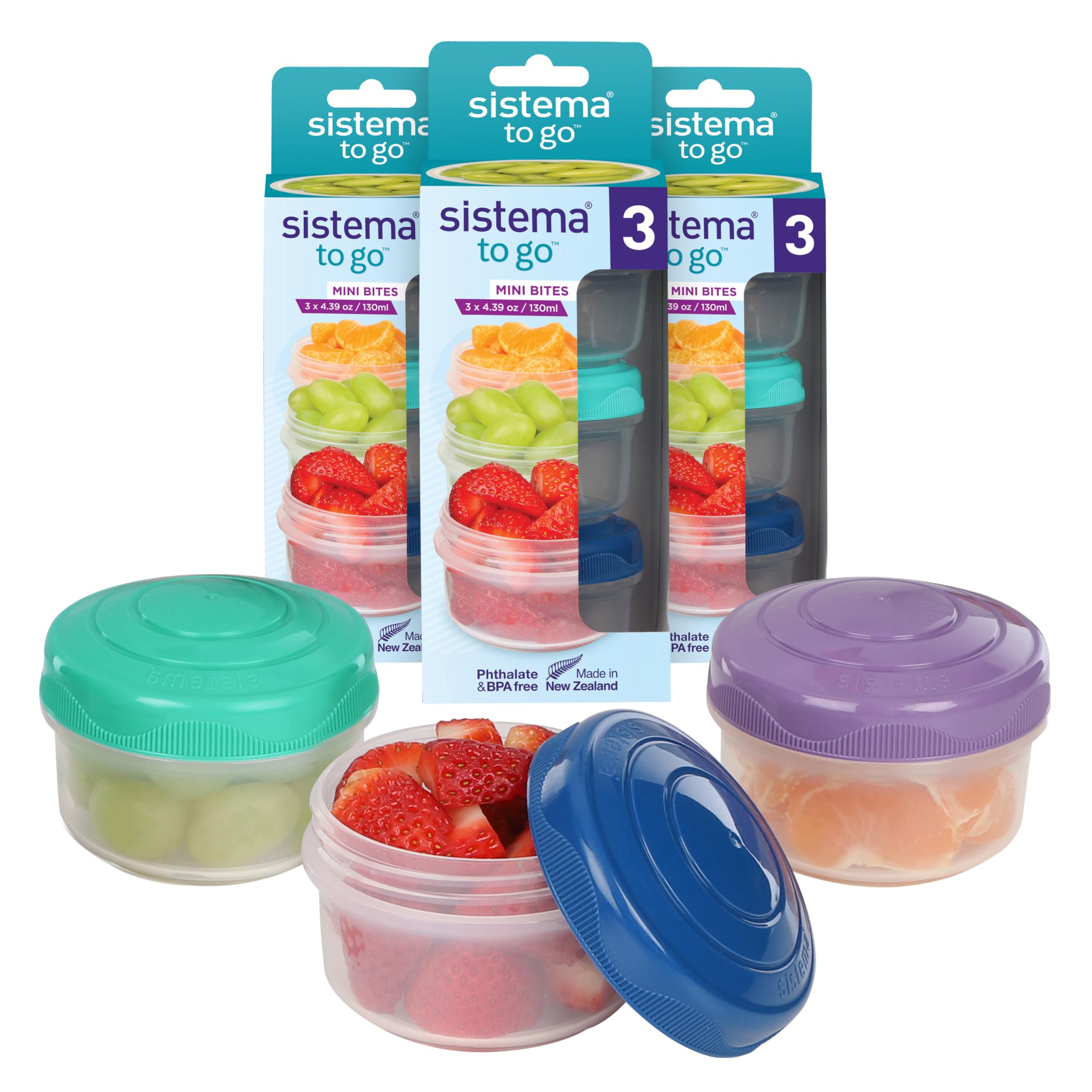 Sistema TO GO Mini Bites Snack Pots - Airtight & Stackable Food Storage | 130 ml 1