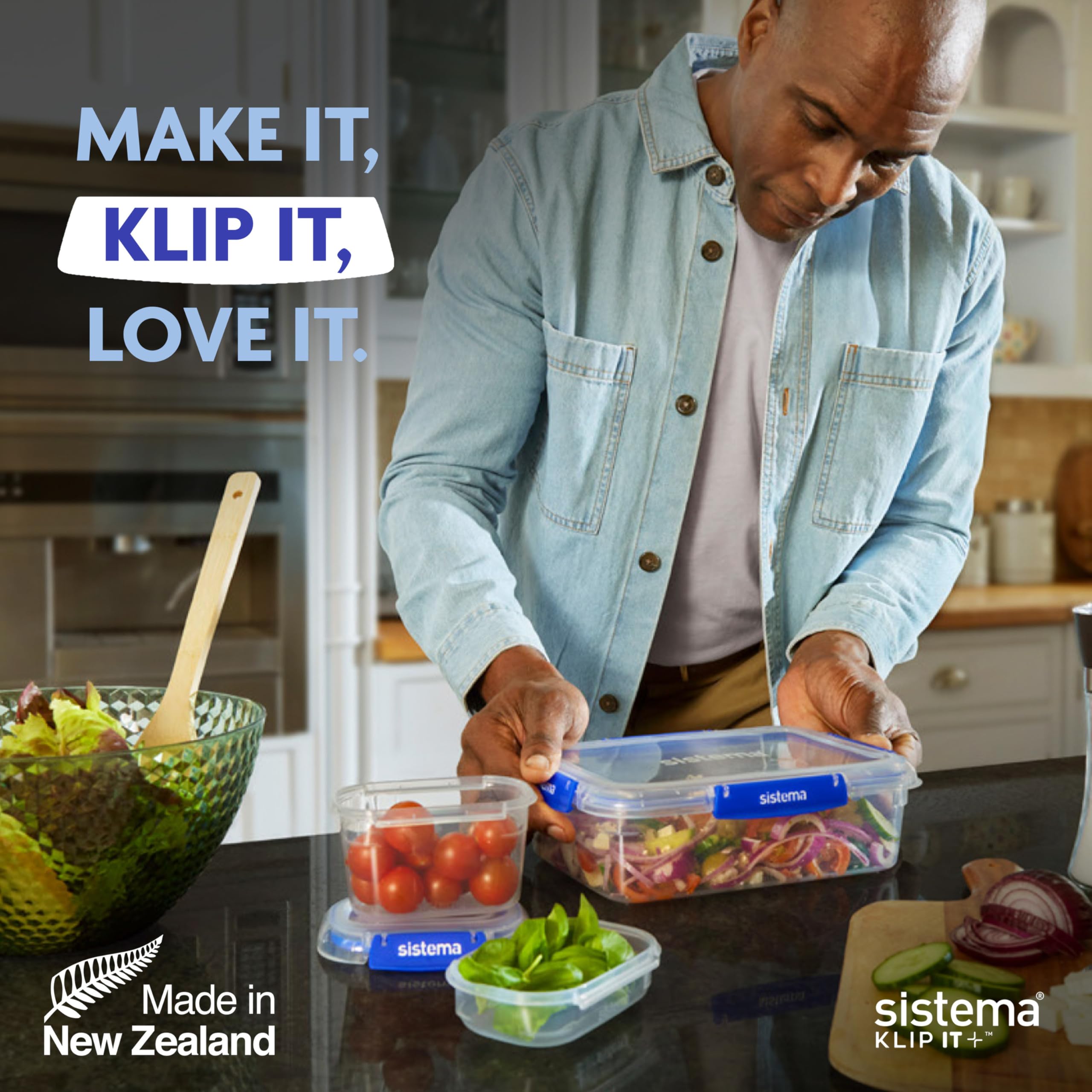 Sistema KLIP IT PLUS Food Storage Containers - 400 ml, 3 Piece Set | Airtight & Leak-Proof | BPA-Free 7