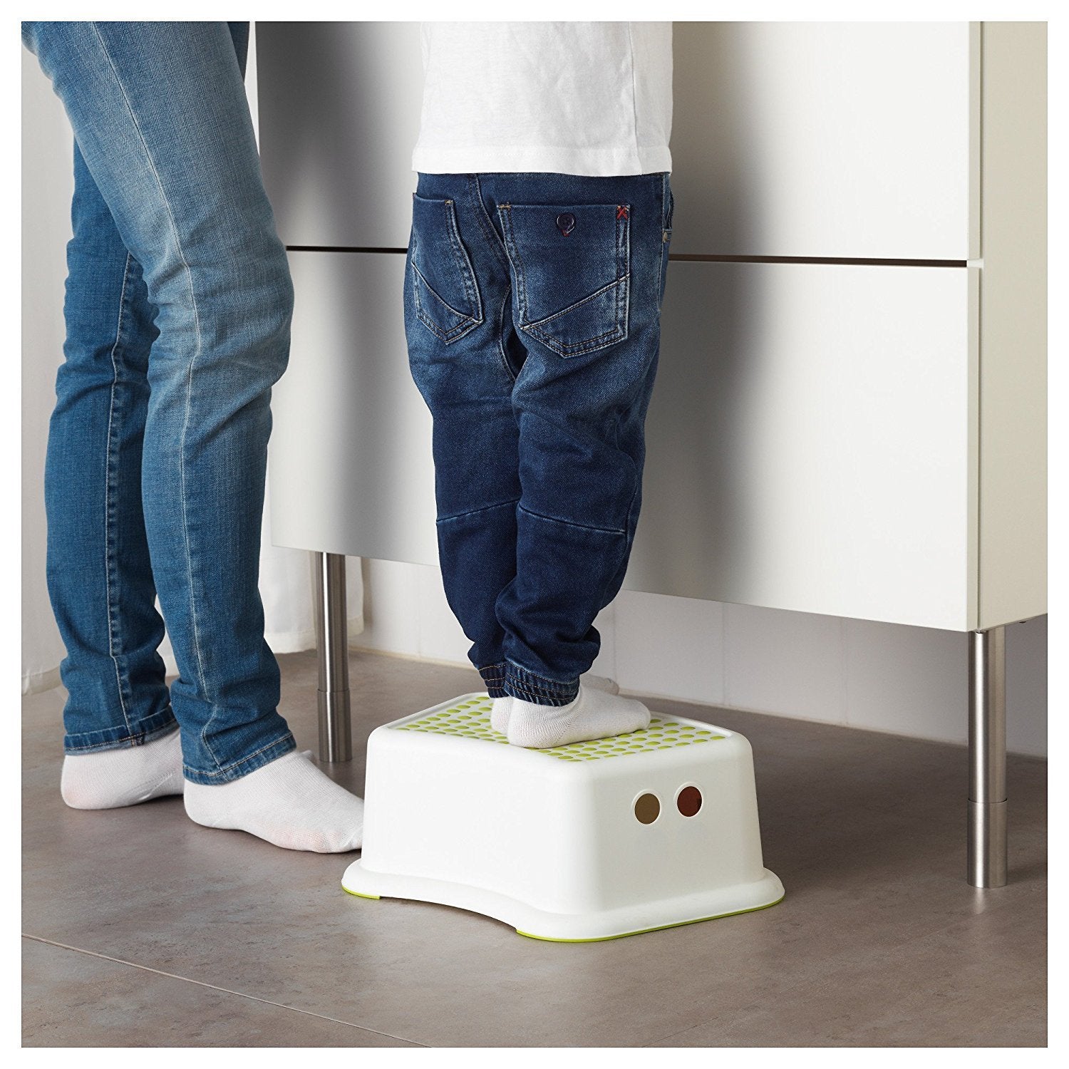 Addis Kids Plastic Bathroom Booster Step Stool - Durable, Anti-Slip Feet | 35kg Capacity 3