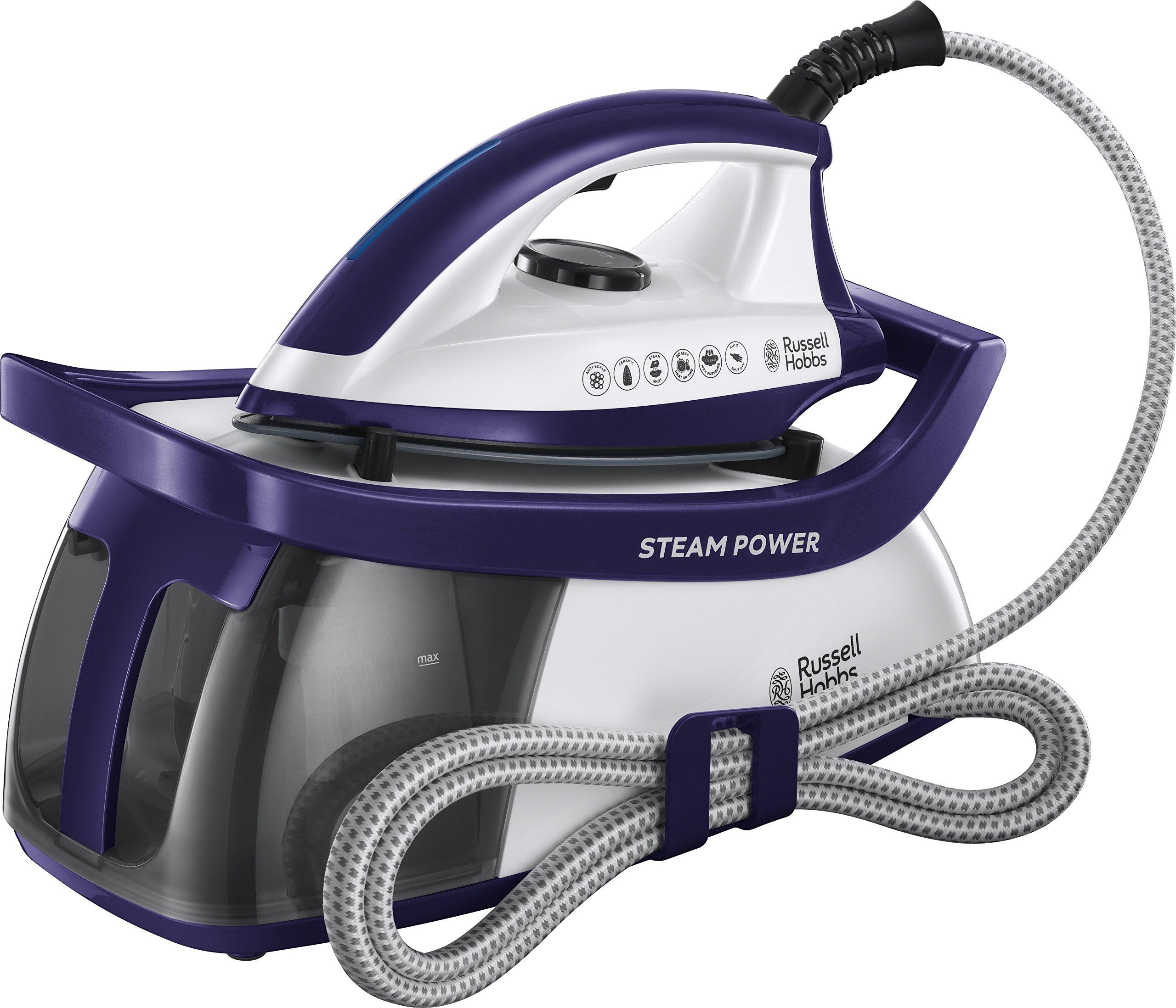 Russell Hobbs SteamPower Steam Generator Iron - 110g Steam Output | 3 Steam Settings | Auto Shut Off 1