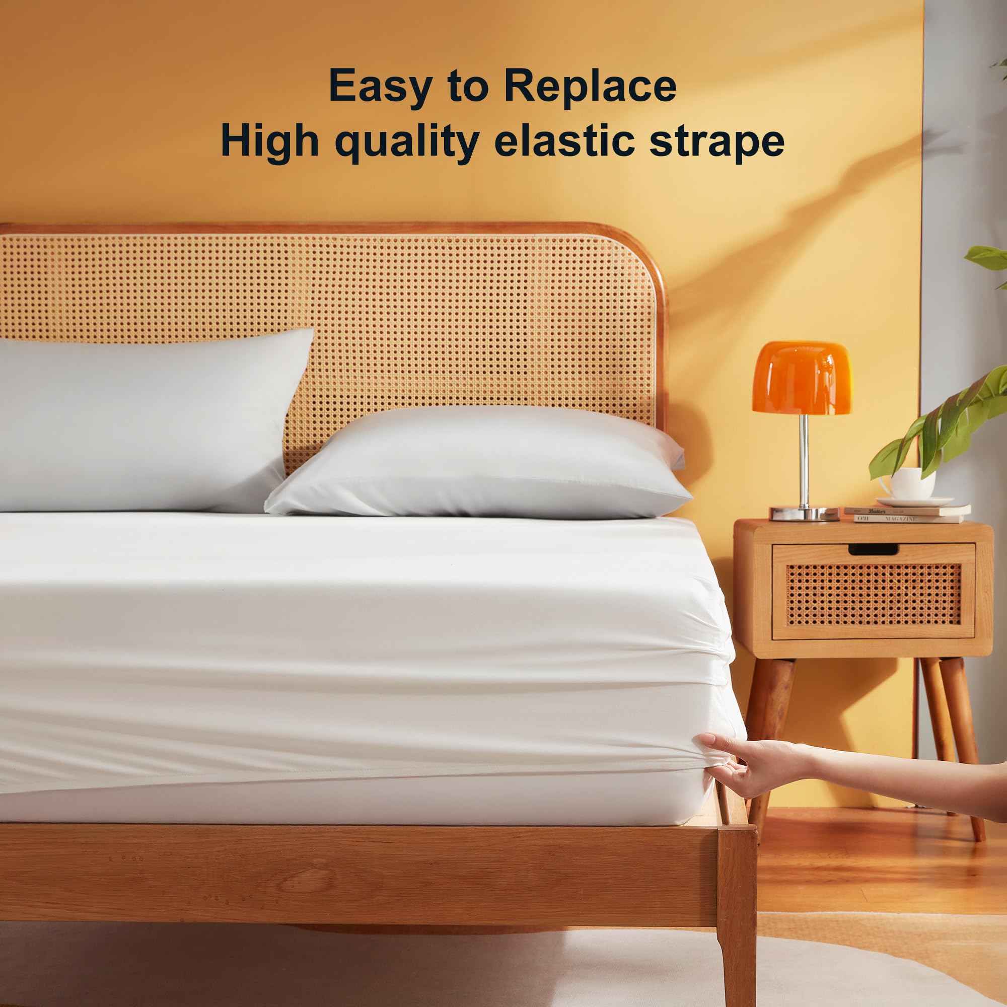 Sonive Super King Fitted Sheet - Breathable Microfibre, Wrinkle-Resistant, 30cm Deep Pocket, White 5