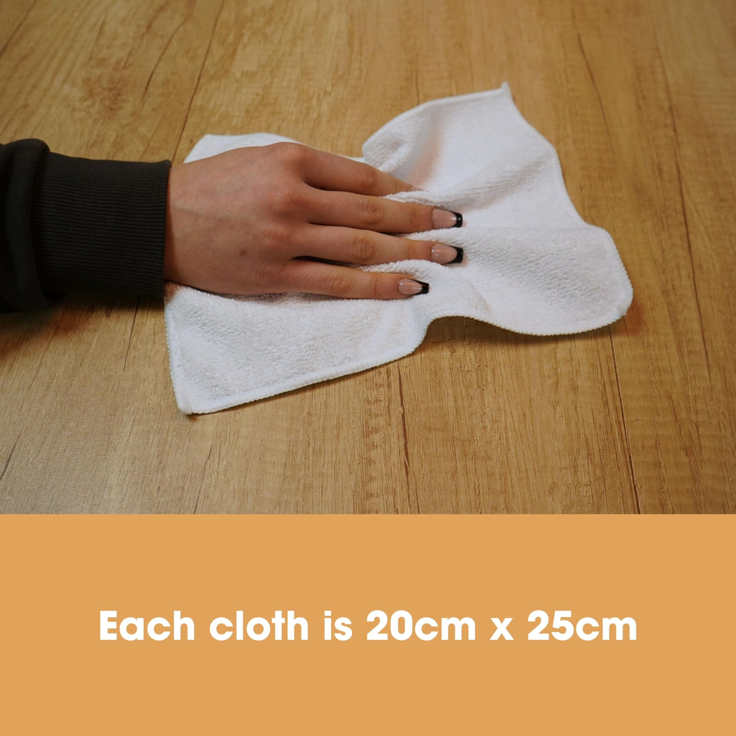 Furniture Clinic Pack of 4 Microfiber Cleaning Cloths - Lint Free, Super Absorbent | 20cm x 25cm 3