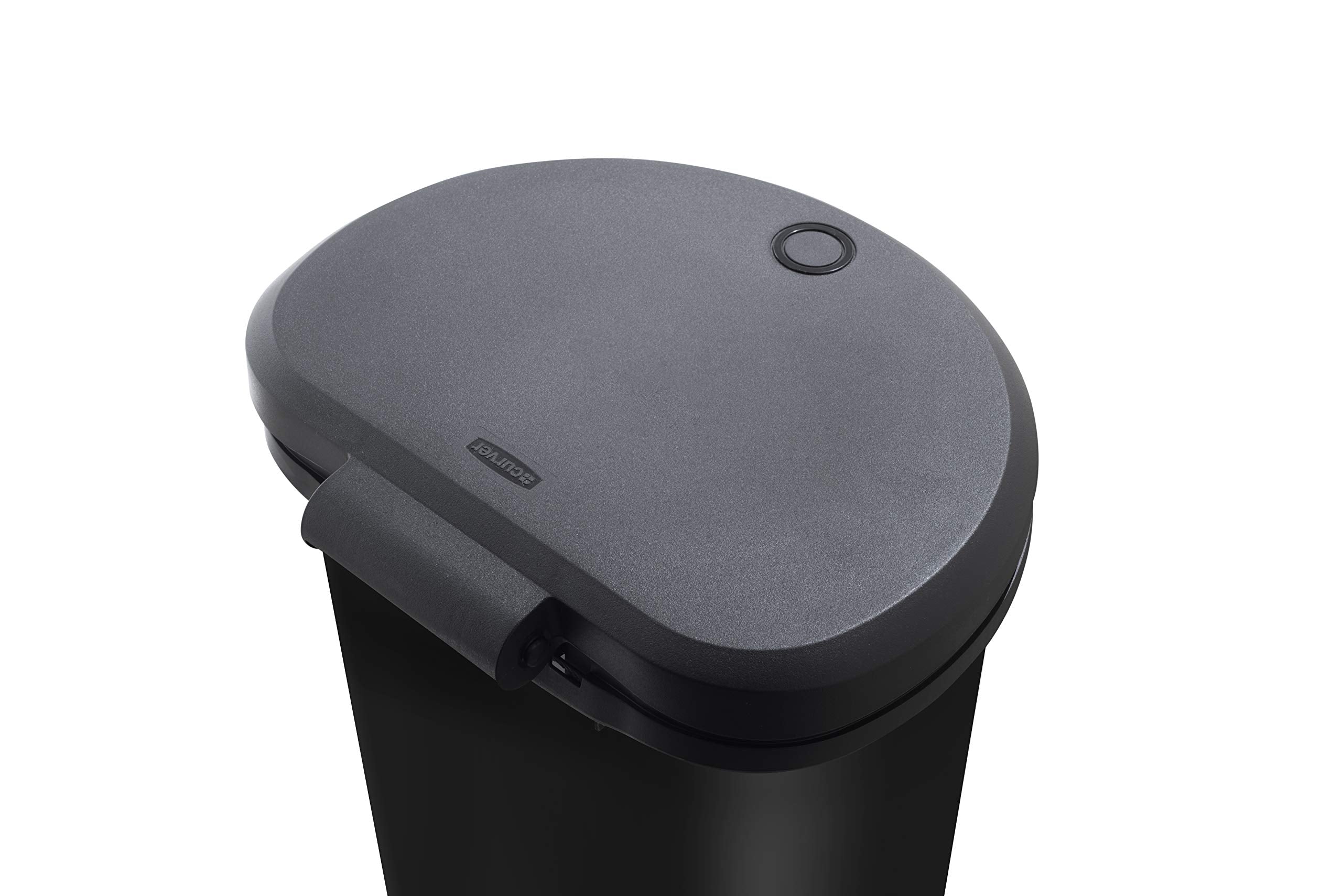 CURVER Metal Effect One Touch Deco Bin - 40 Litre Capacity | Recycled Plastic | Black 5