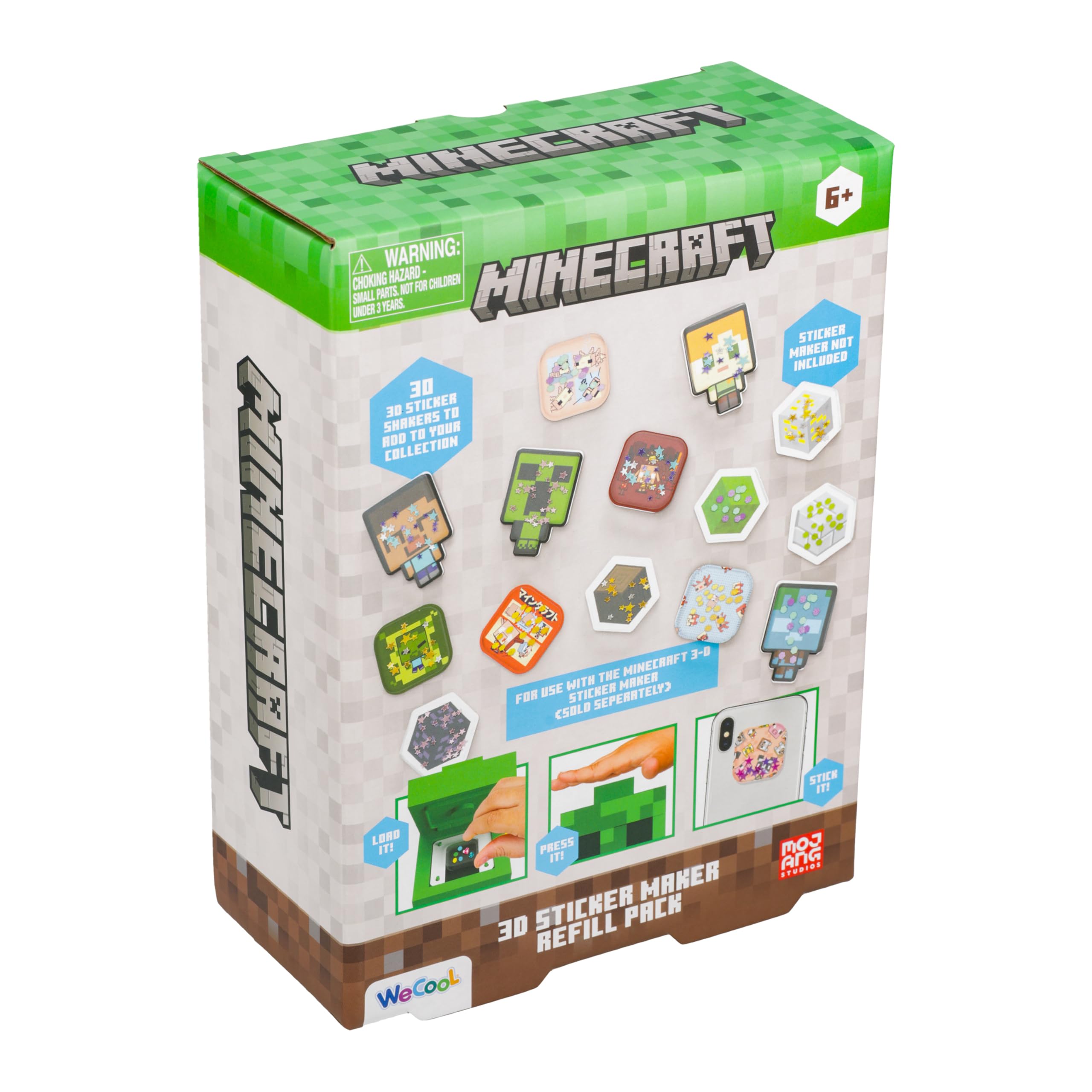 Paladone Minecraft 3D Sticker Maker Refill Pack - Create 30+ Shaker Stickers | 250+ Gems 2
