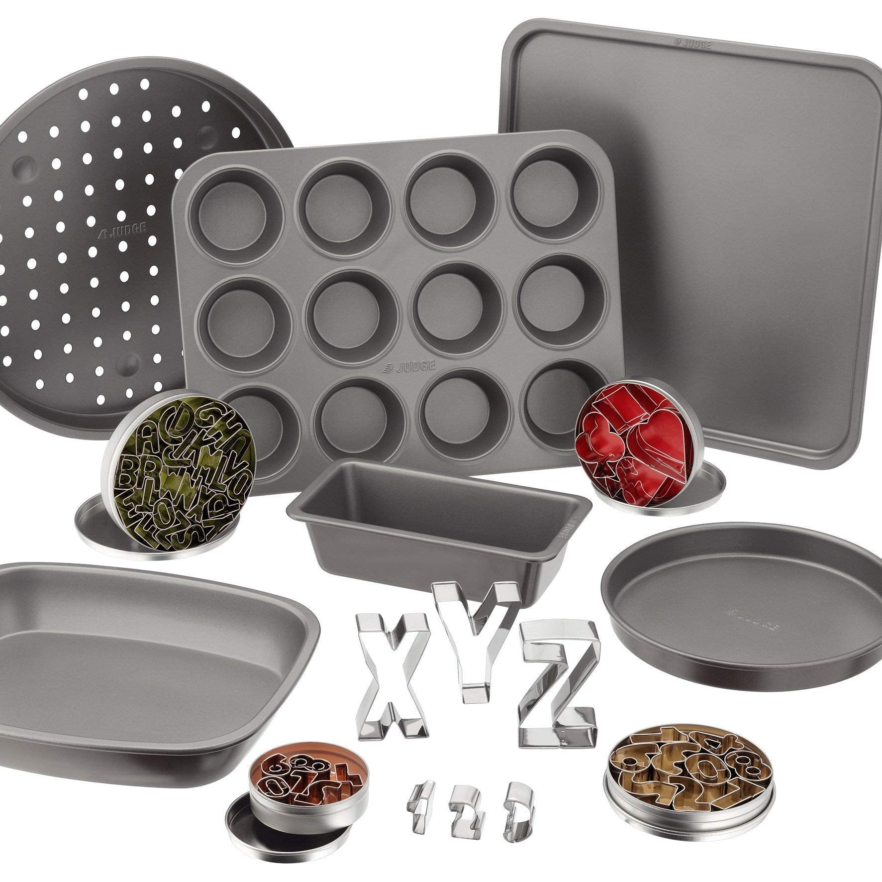 Judge Non-Stick Square Cake Tin - 8 Inch, Loose Base, Dishwasher Safe, Carbon Steel 6