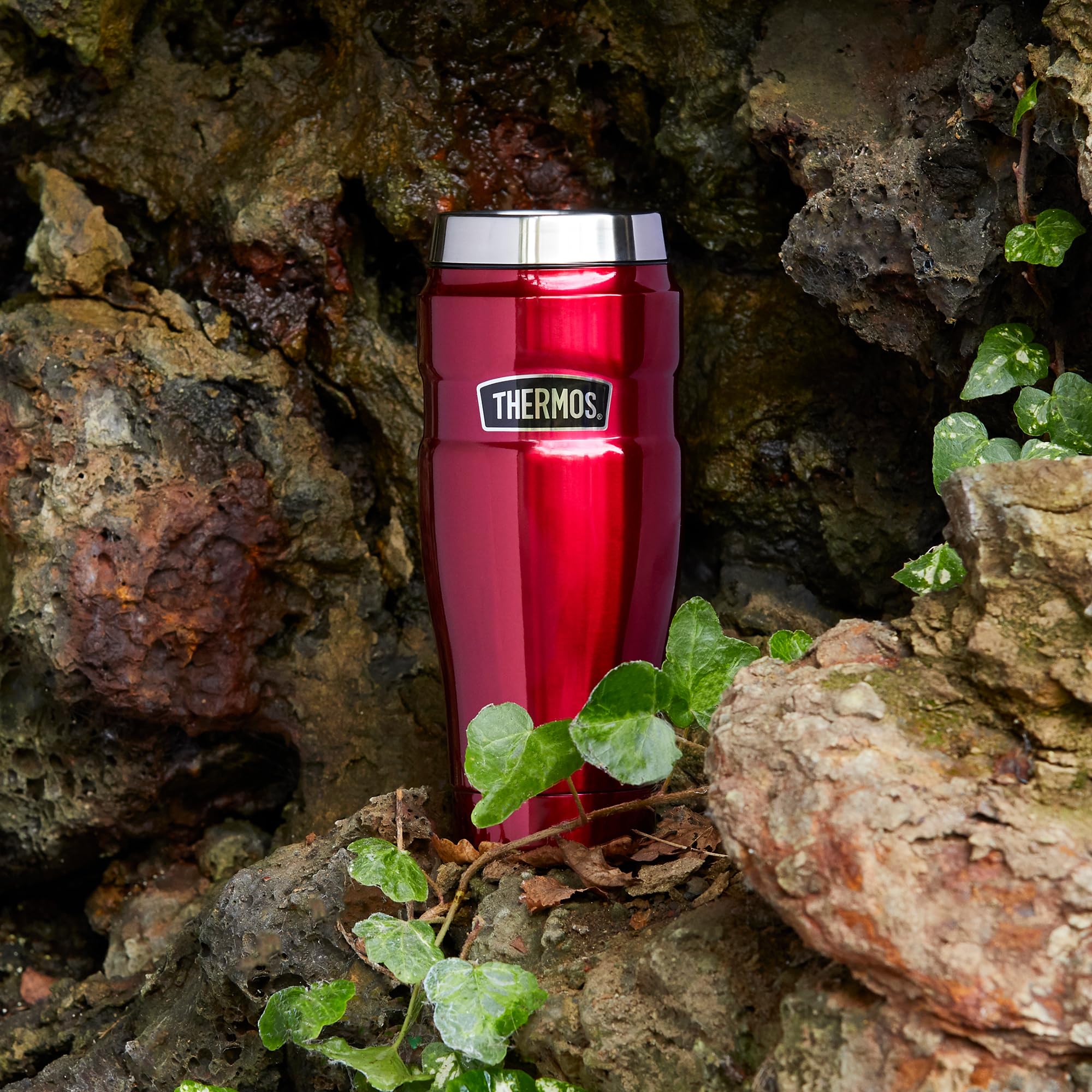 Thermos Stainless King Travel Tumbler - 470 ml Capacity | Keeps Hot 7 Hrs / Cold 18 Hrs | Raspberry 5