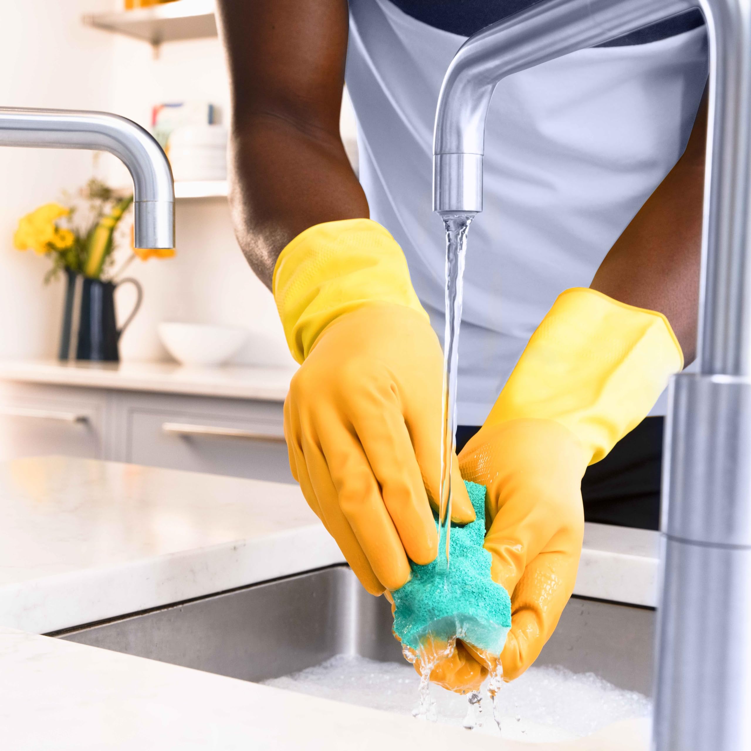 Marigold Cleaning Me Softly Non-Scratch Scourer - Teflon Approved | 28 Total Scourers | Green 3