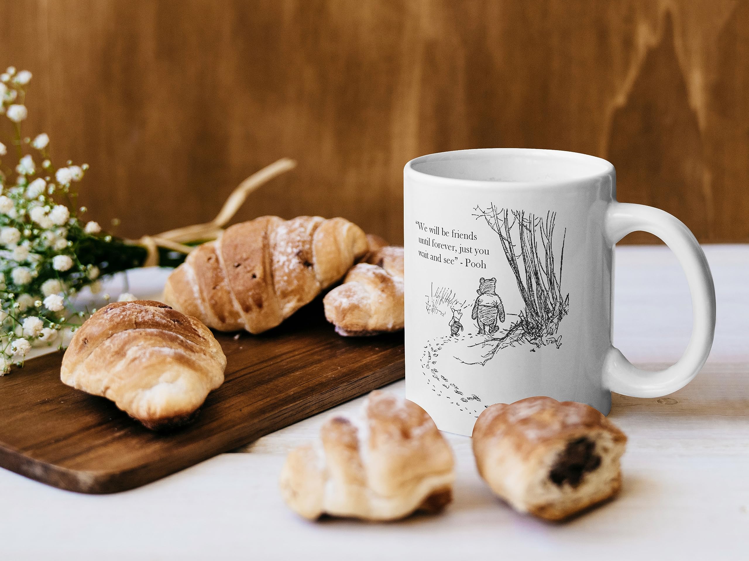 Stuff4 Winnie The Pooh Ceramic Coffee Mug 11oz - Friends Until Forever Design | Microwave Safe 2