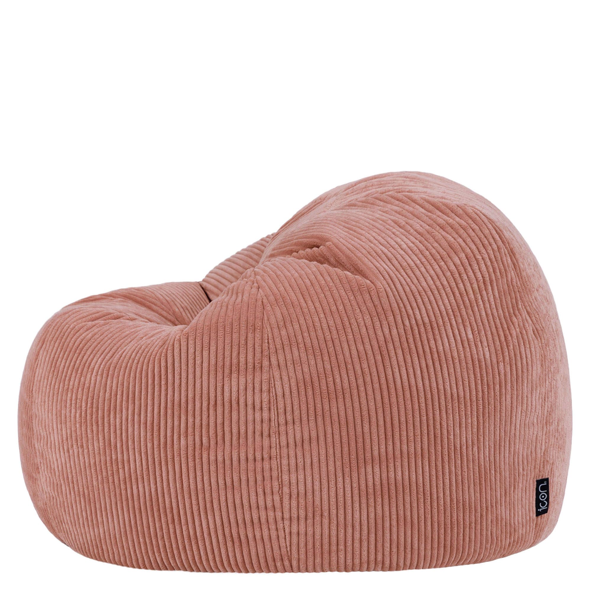 icon Kingston Cord Bean Bag - Large Adult Size | Dusk Pink | Pre-Filled 6