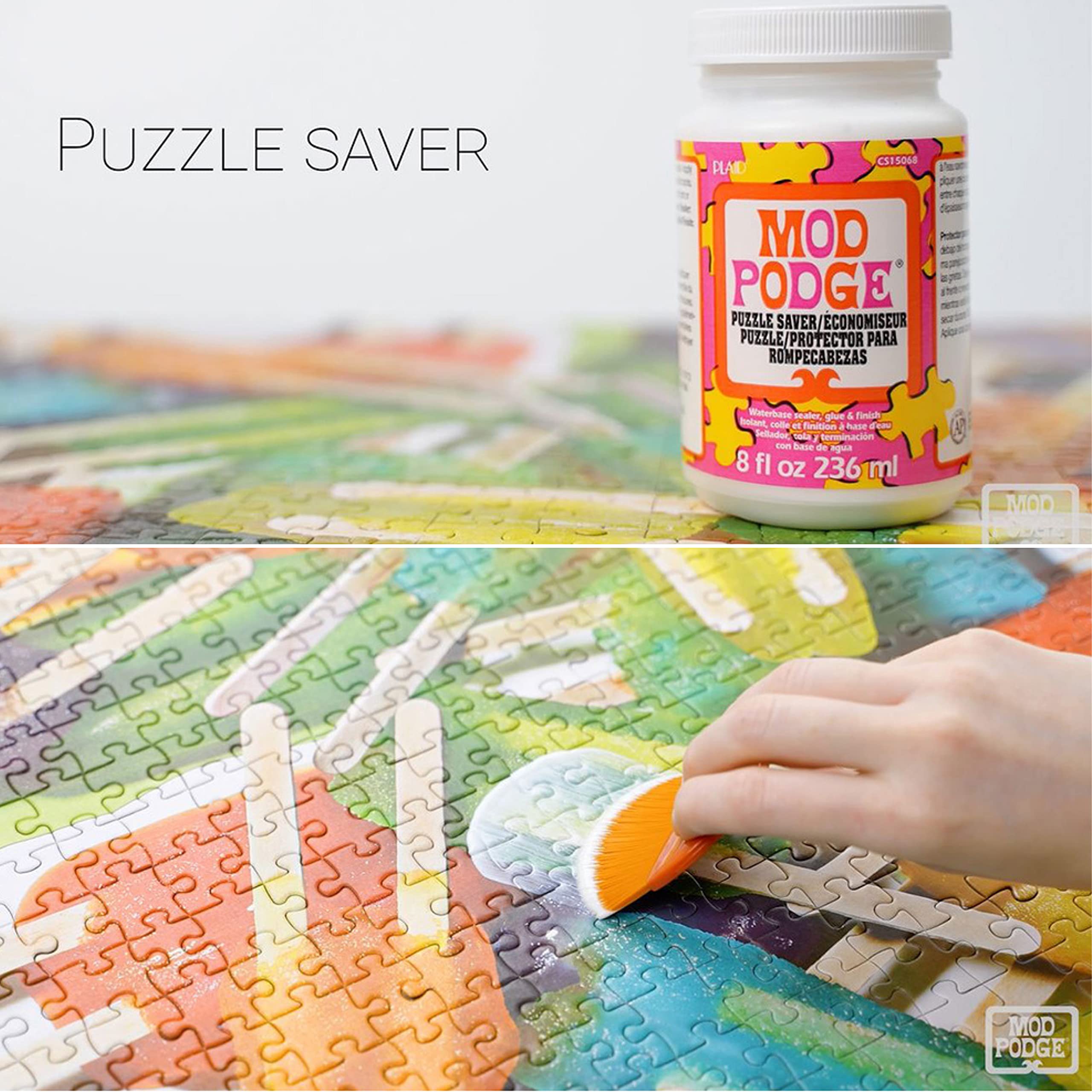 Mod Podge Puzzle Saver - All-in-One Glue, Sealer, and Finish | 8 oz Liquid 3