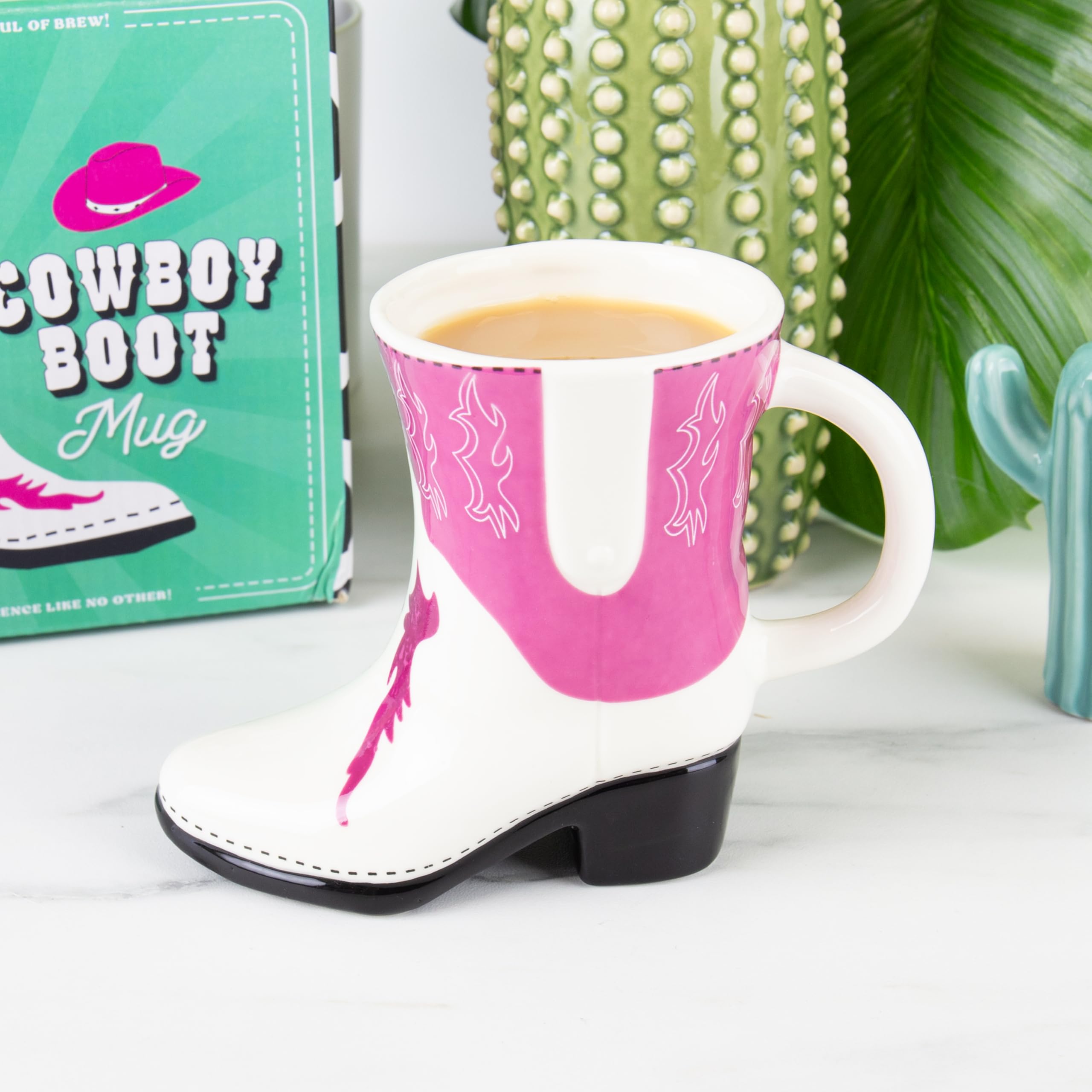 Gift Republic Cowboy Boot Mug - Pink Ceramic Novelty Cup | 300ml Capacity | Microwave & Dishwasher Safe 6