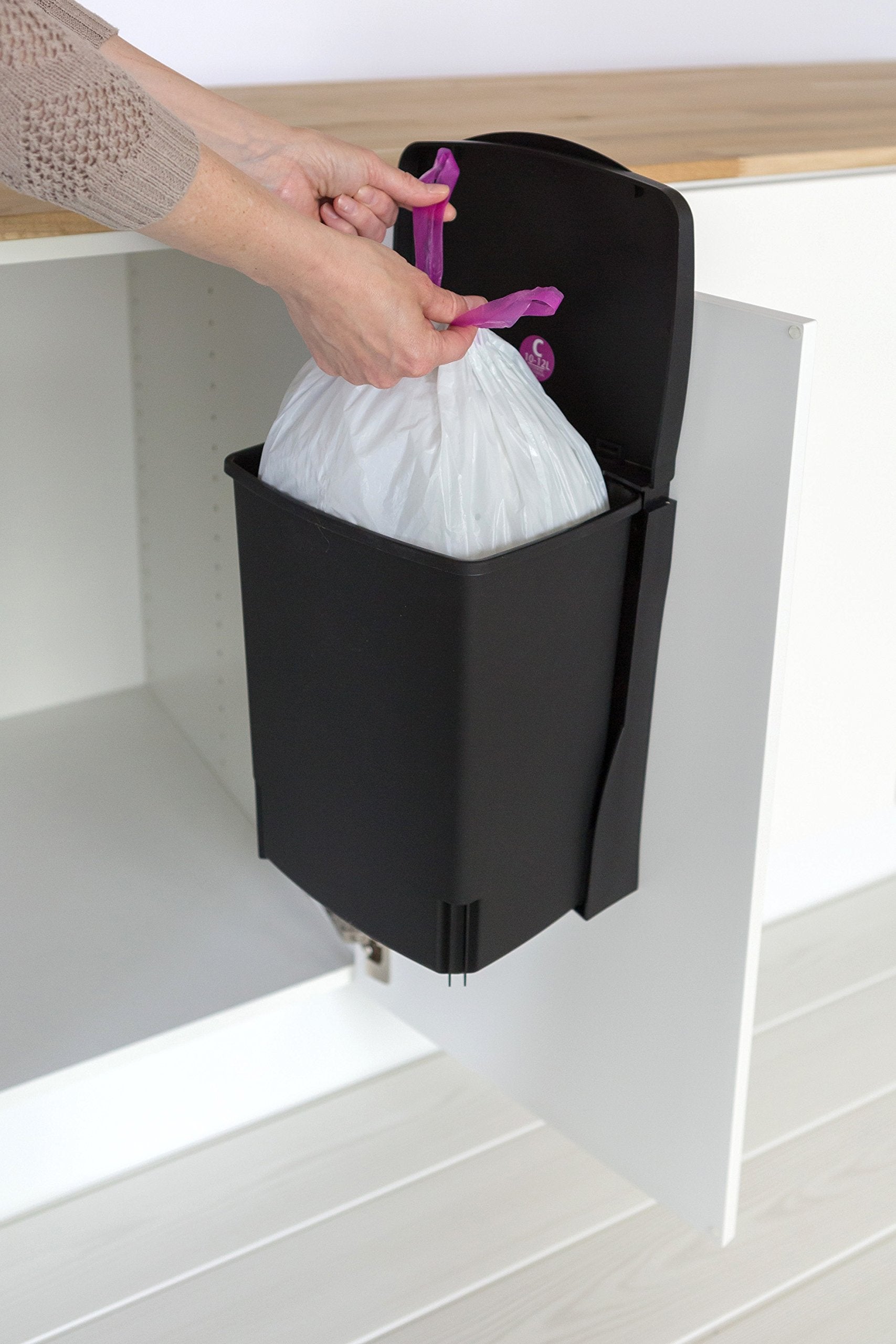 Brabantia Built-in 10L Under Kitchen Counter Bin | Easy Install | Auto Closing Lid | Black Plastic 5