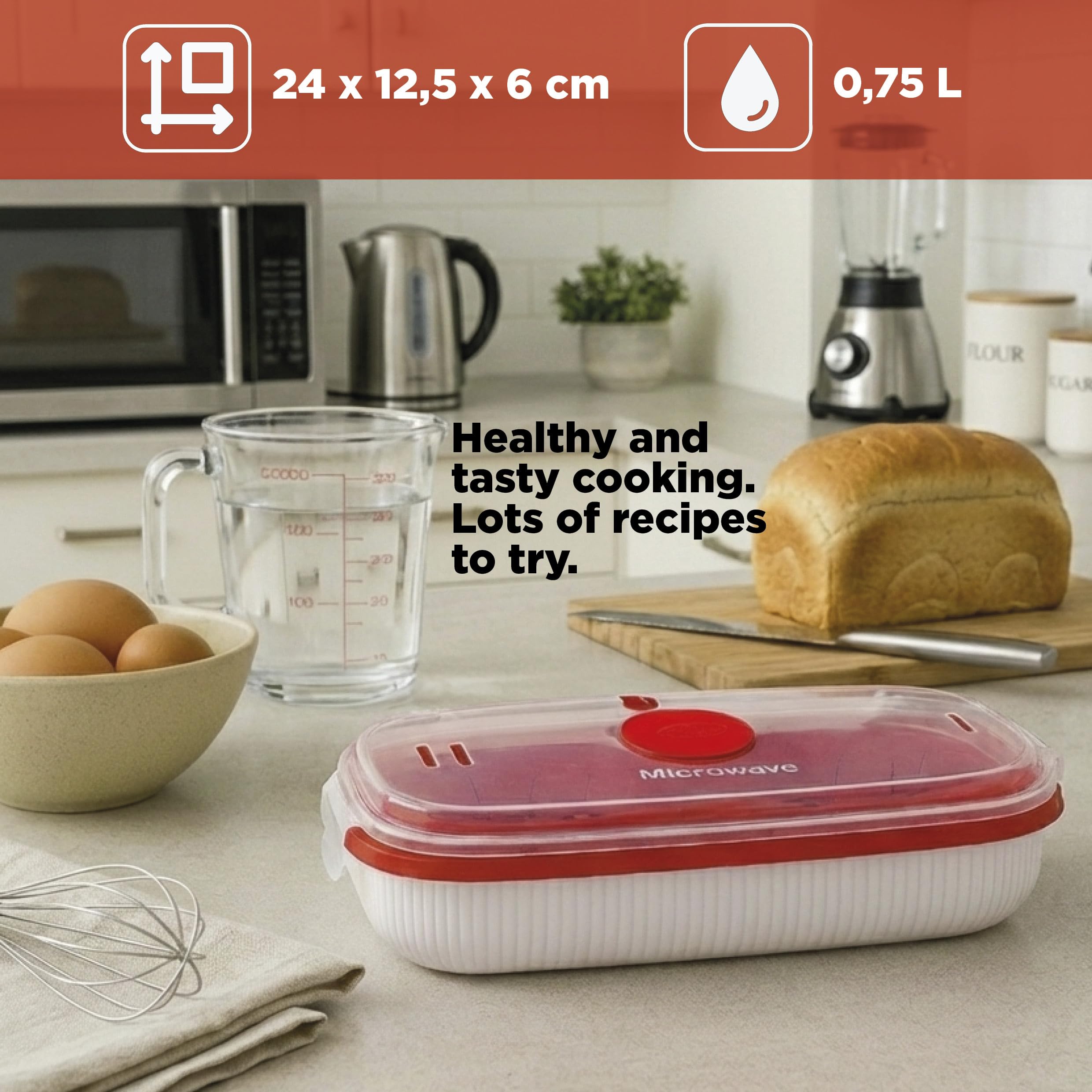 Snips Microwave Egg Poacher and Omelette Maker - 0.75L Capacity | 100% Made in Italy | 0% BPA 9
