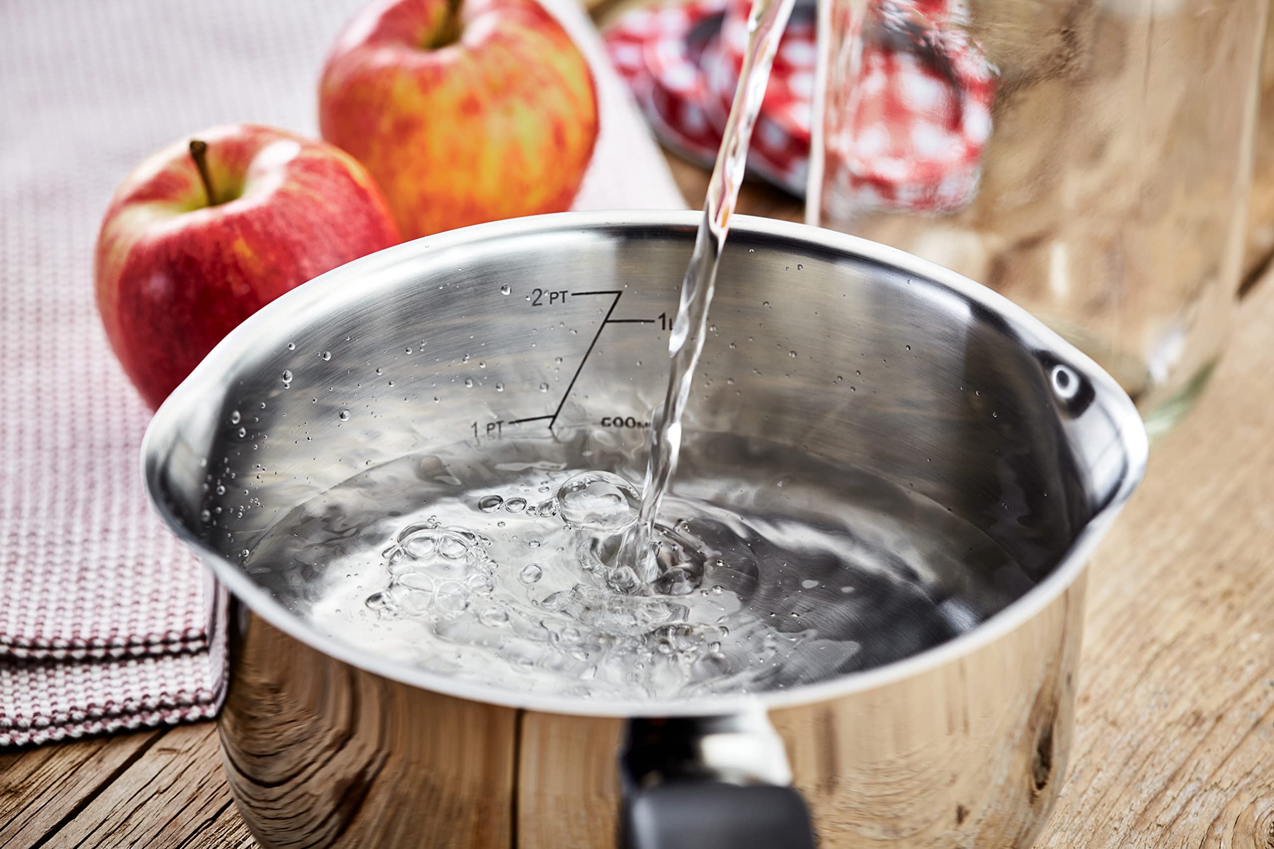 Judge Vista 14cm Stainless Steel Medium Saucepan with Draining Lid | Induction Ready 4