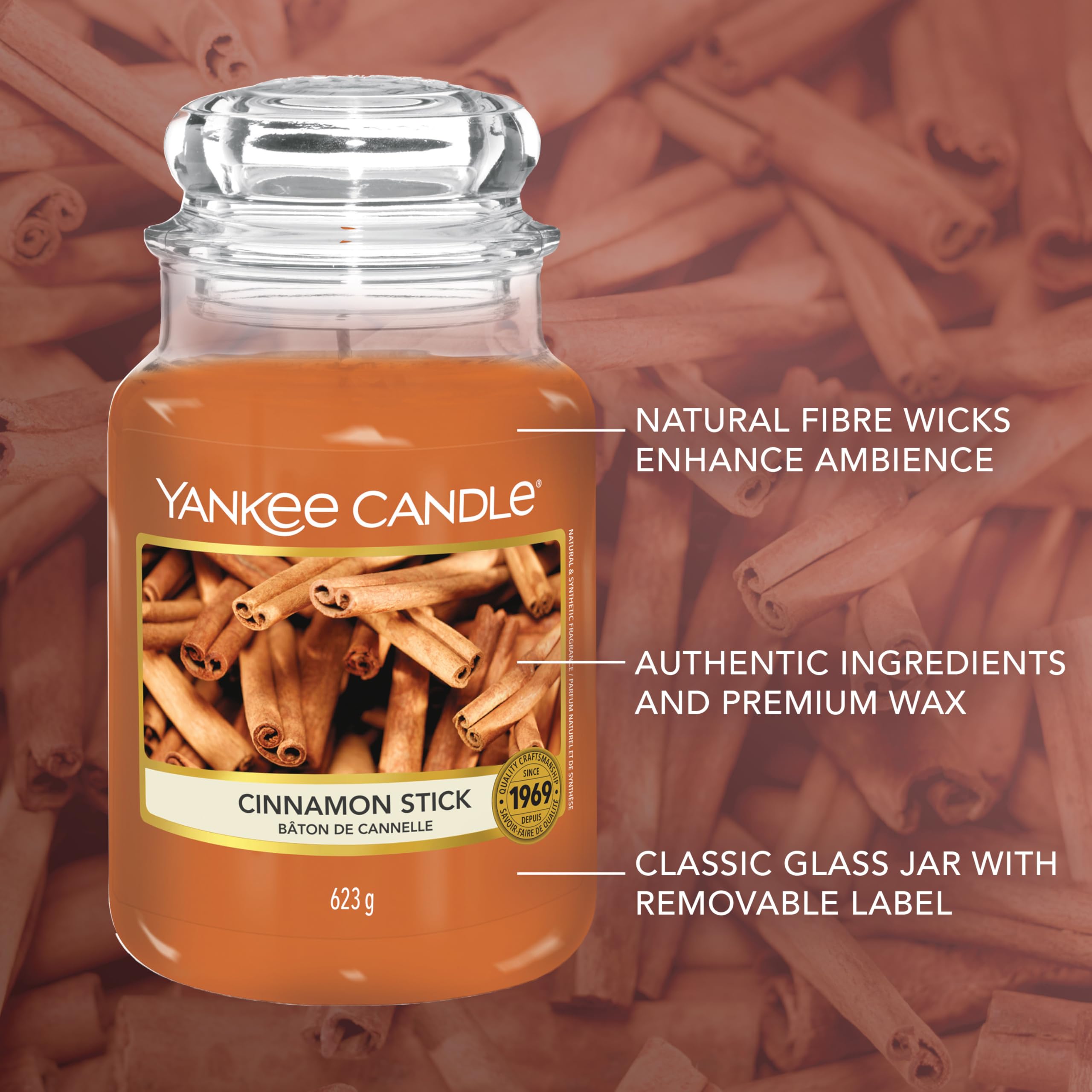 Yankee Candle Cinnamon Stick Scented Candle | Large Jar | Up to 150 Hours Burn Time 4