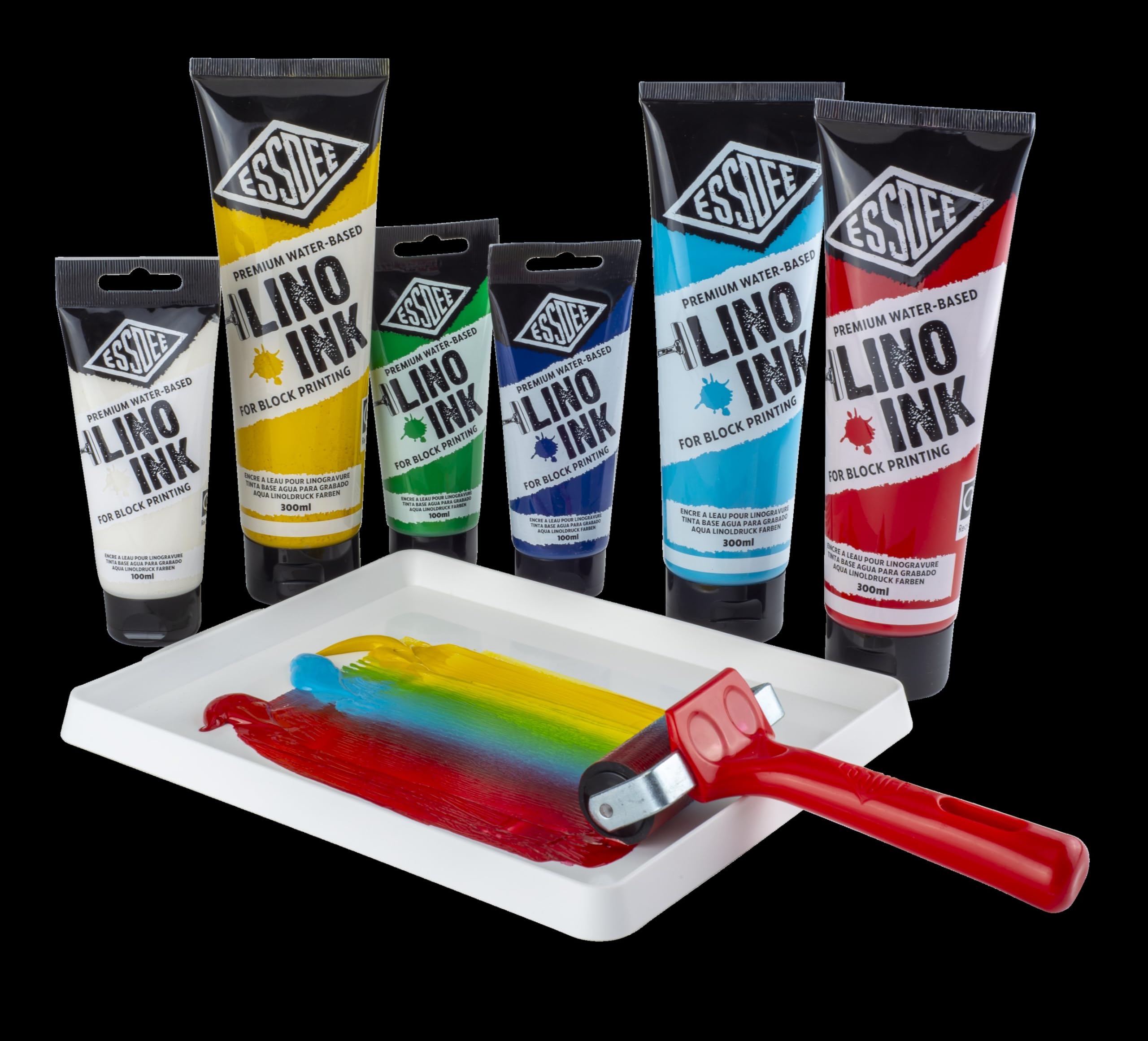ESSDEE Block Printing Ink - Water Based, Smooth Flow | Black | 300ml Tube 2