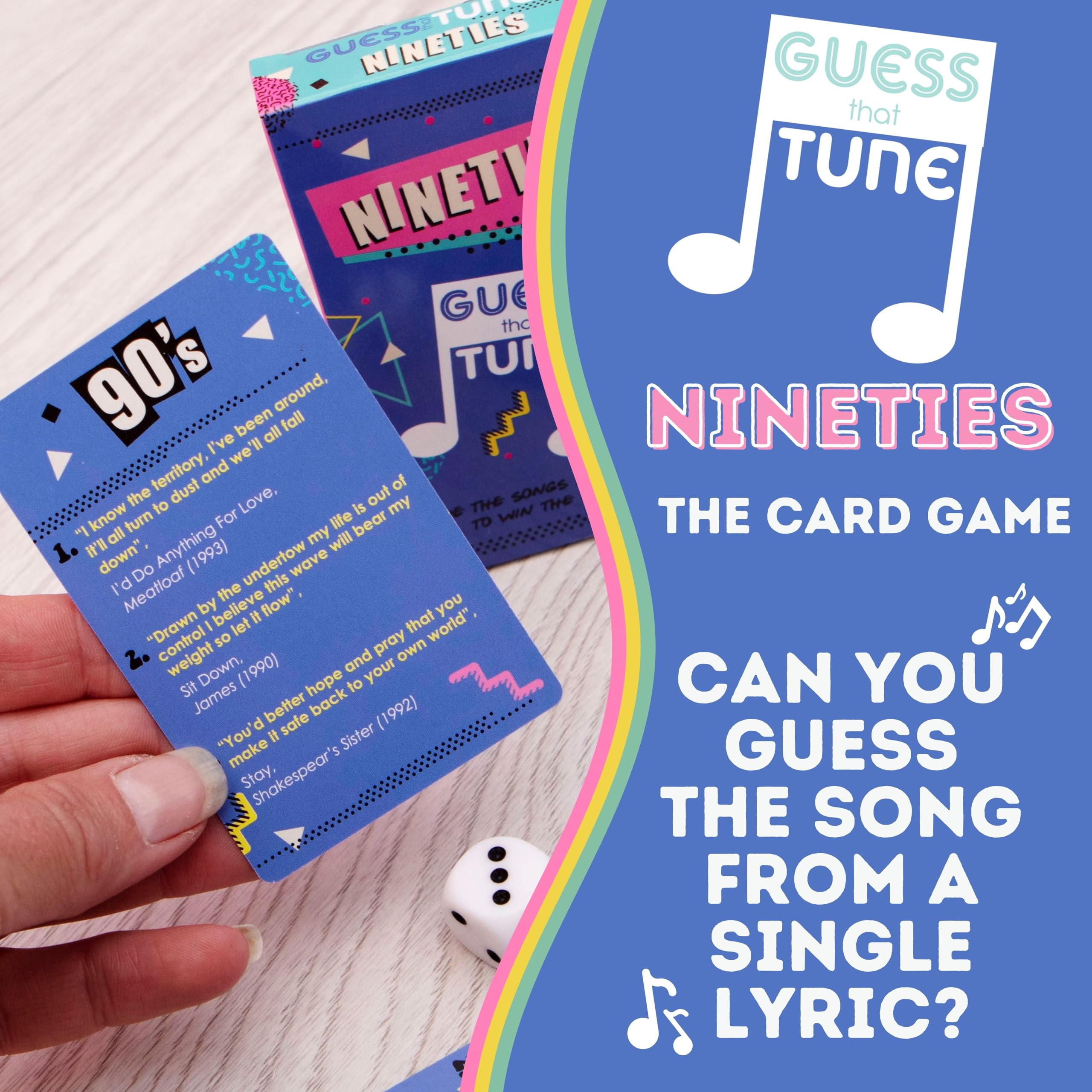 Boxer Gifts Nineties Guess That Tune Music Quiz Game - 90s Trivia for Adults & Family | 2+ Players 2