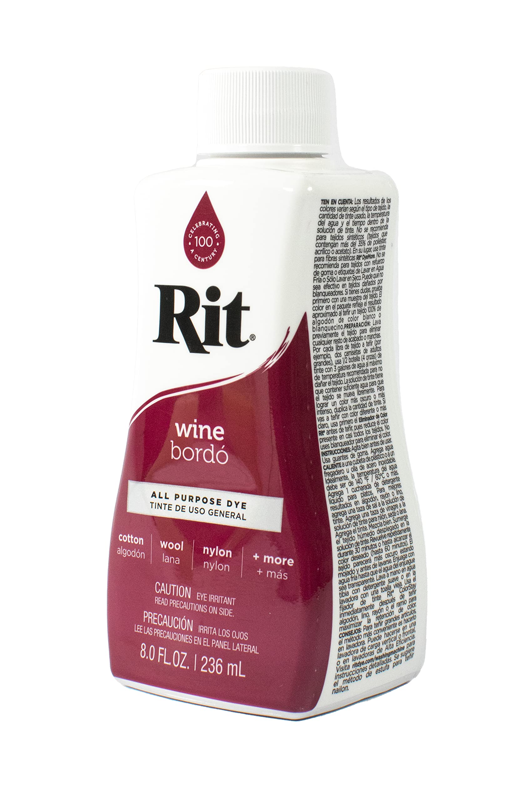 Mouldmaster Rit Dye Liquid All-Purpose Dye - Wine Color | 236 ml | Non-Toxic 1