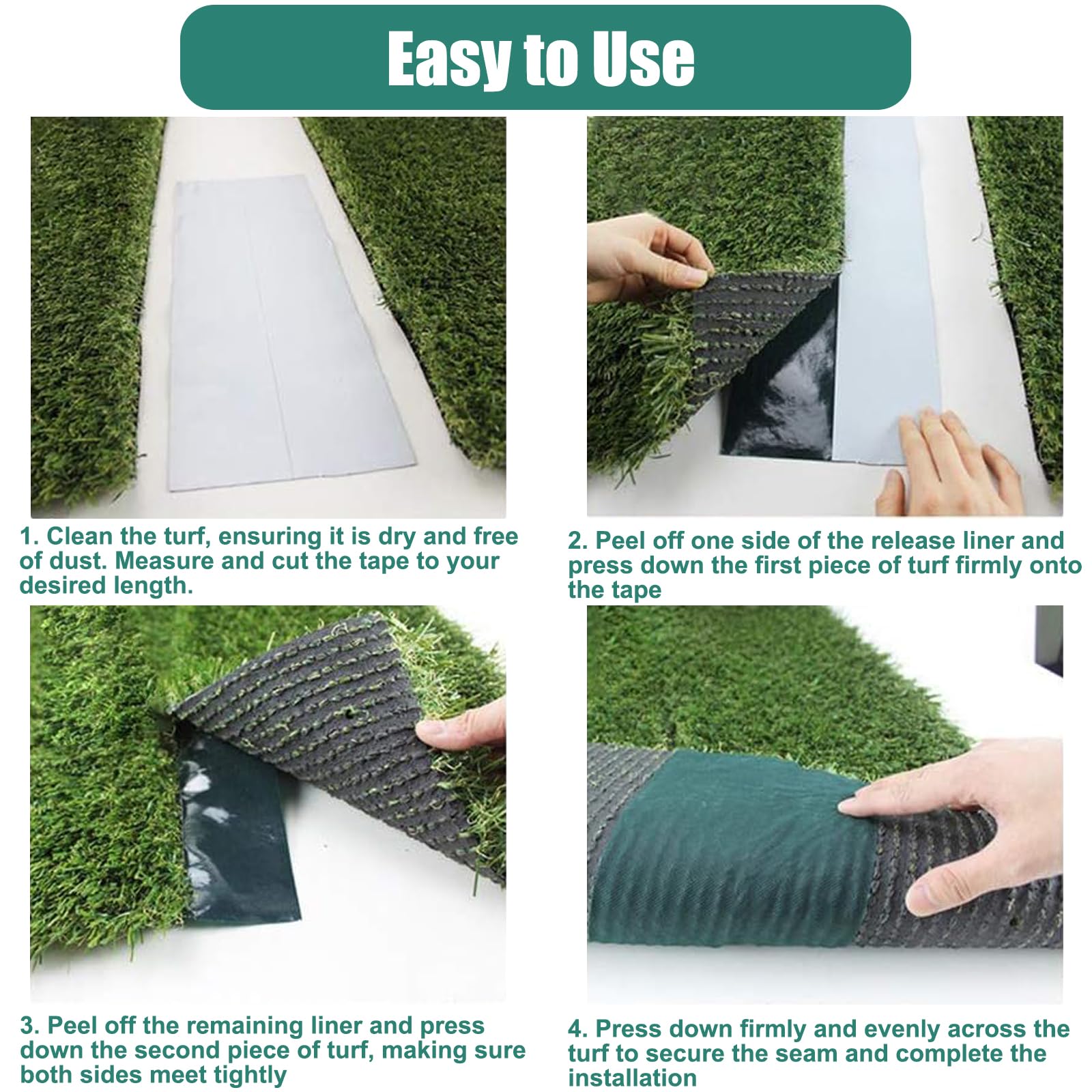ASelected Self Adhesive Artificial Grass Tape - Green, 15 cm x 1000 cm, High Stickiness for Indoor/Outdoor Use 4