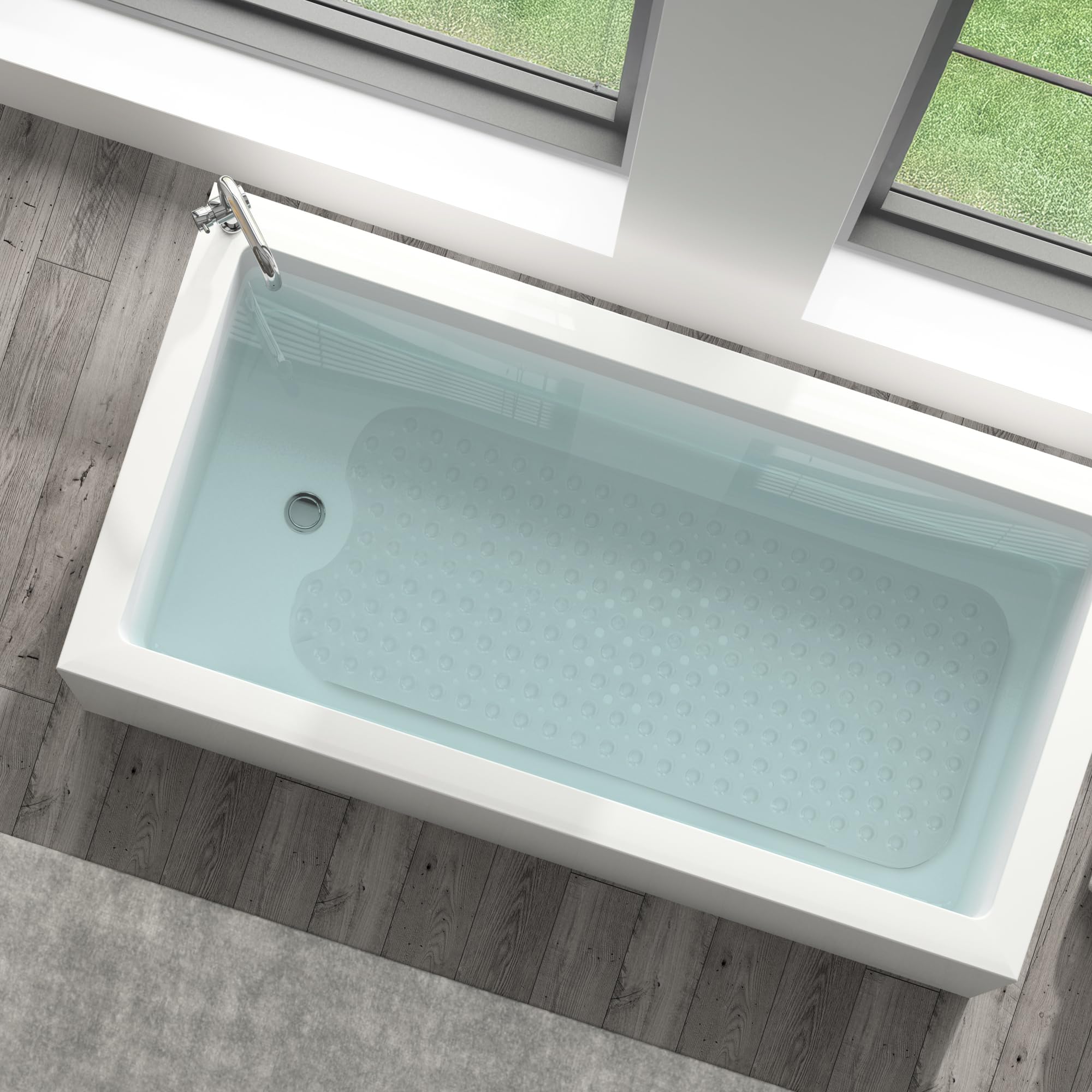 KEPLIN Premium Non-Slip Bathtub Mat - 200 Suction Cups, 100 x 40 cm, White, BPA/Latex Free 8