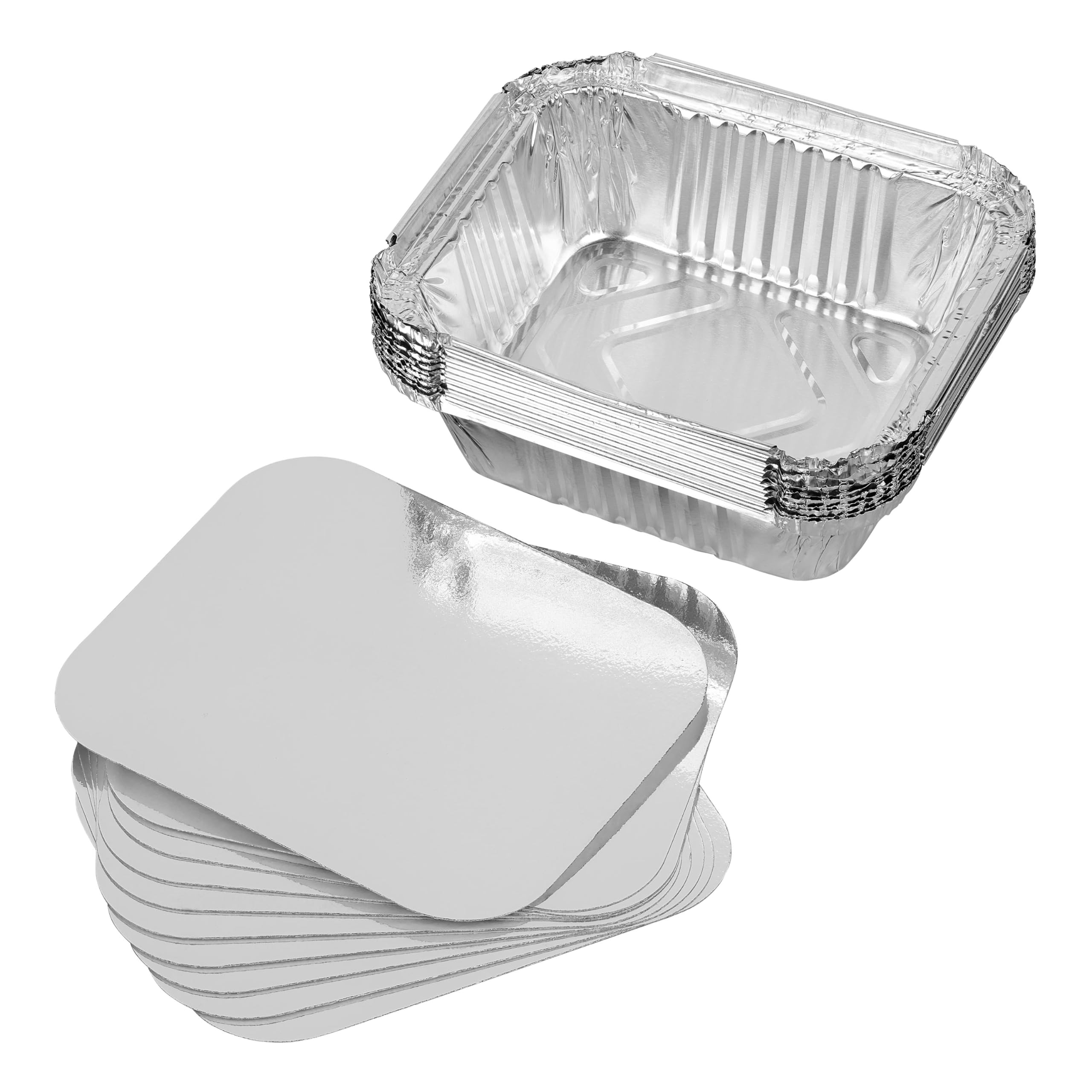 Tala Foil Container with Lids, Silver, 15cm x 12cm x 5cm | Ideal for Take-Out | Portable 6