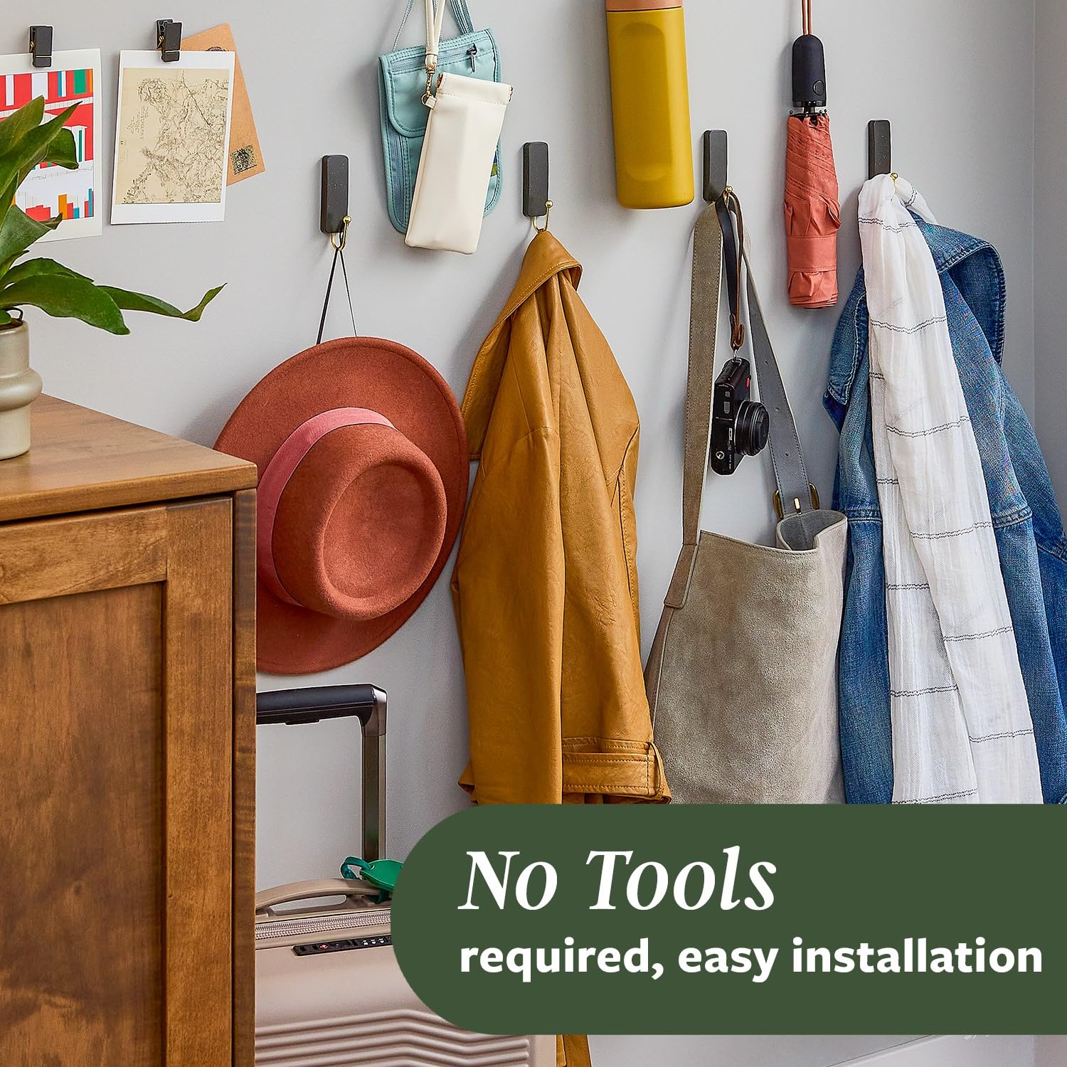 Command Medium Wall Hooks - Rosemary Green Limited Edition | Holds 1.3kg | Damage-Free Hanging 5
