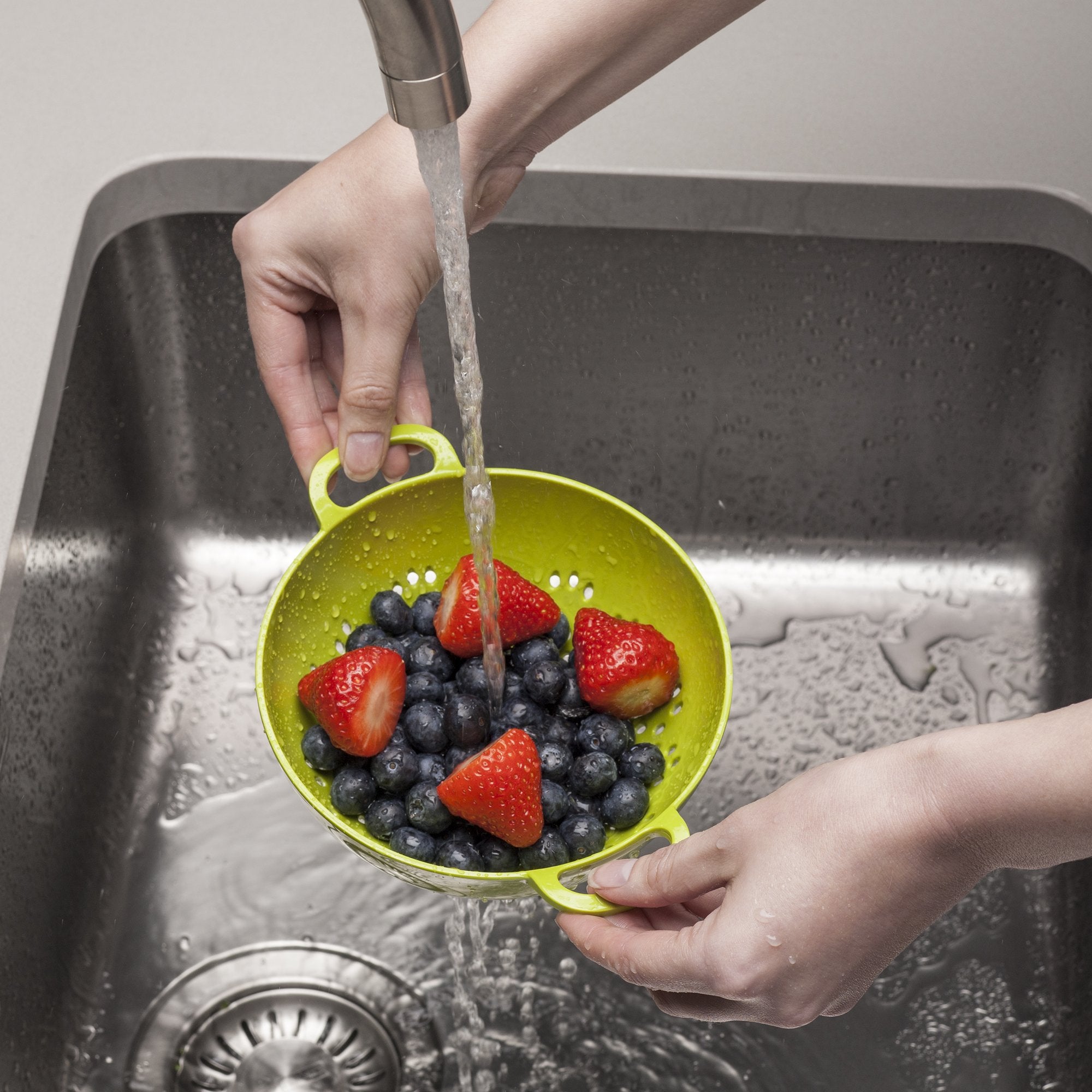 Zeal Melamine Colander - 15cm, Lime, Lightweight & Dishwasher Safe | Model G209L 2